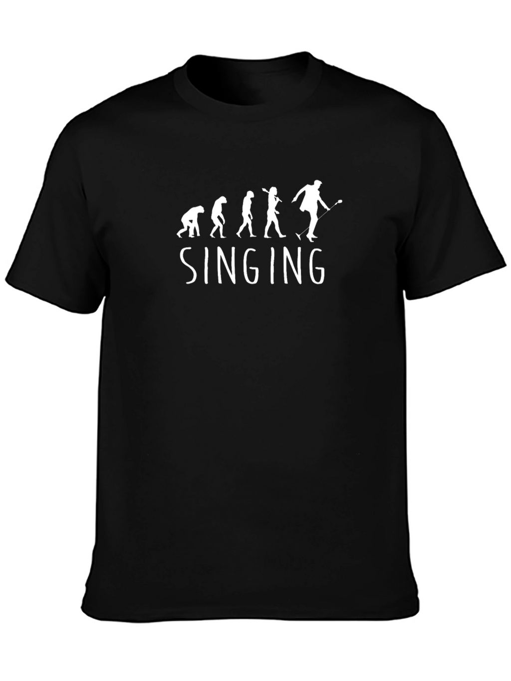 Evolution of Singing T-Shirt - Black Humor Tee