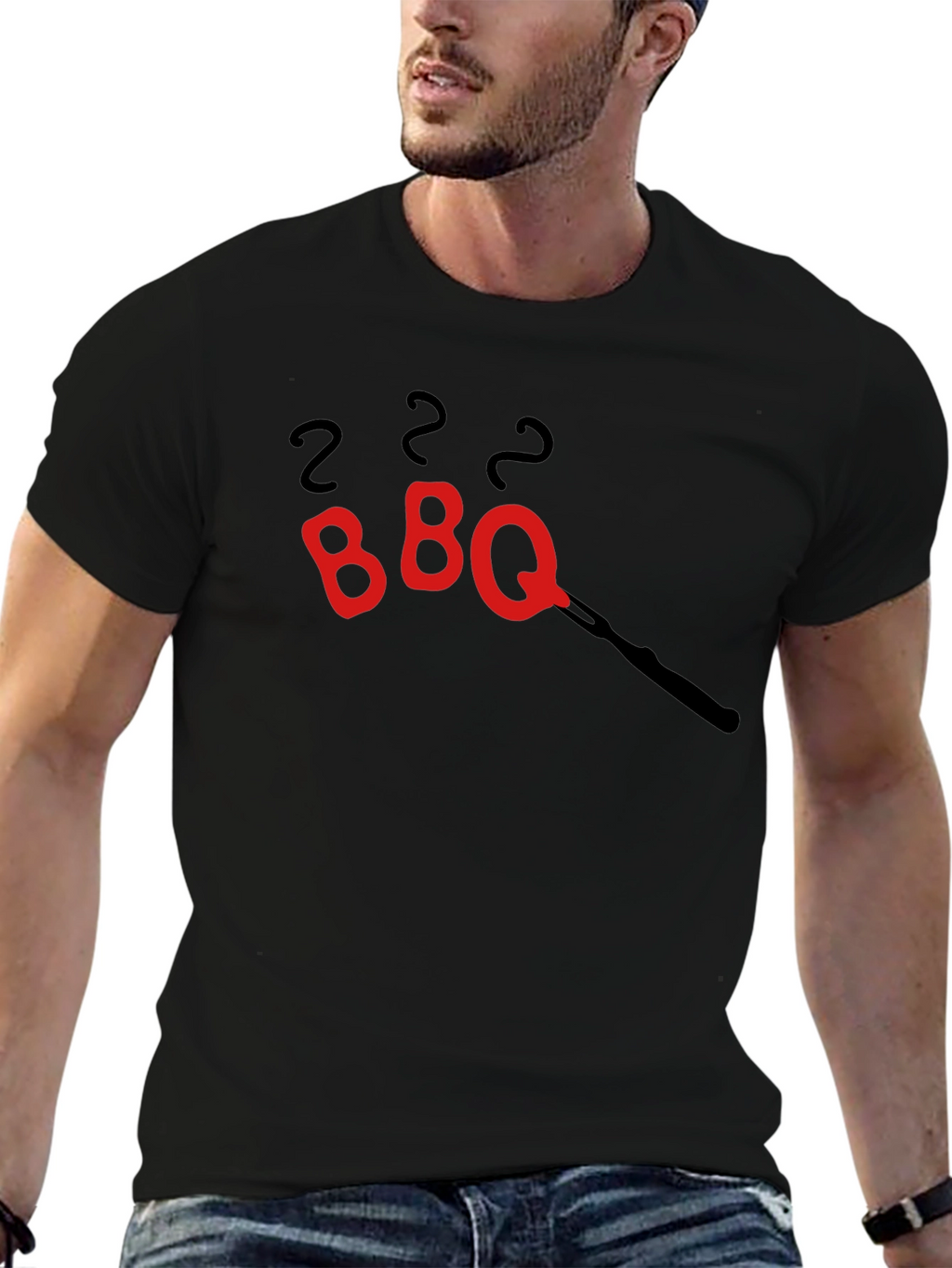 BBQ Grill Master T-Shirt - Black Cotton Tee