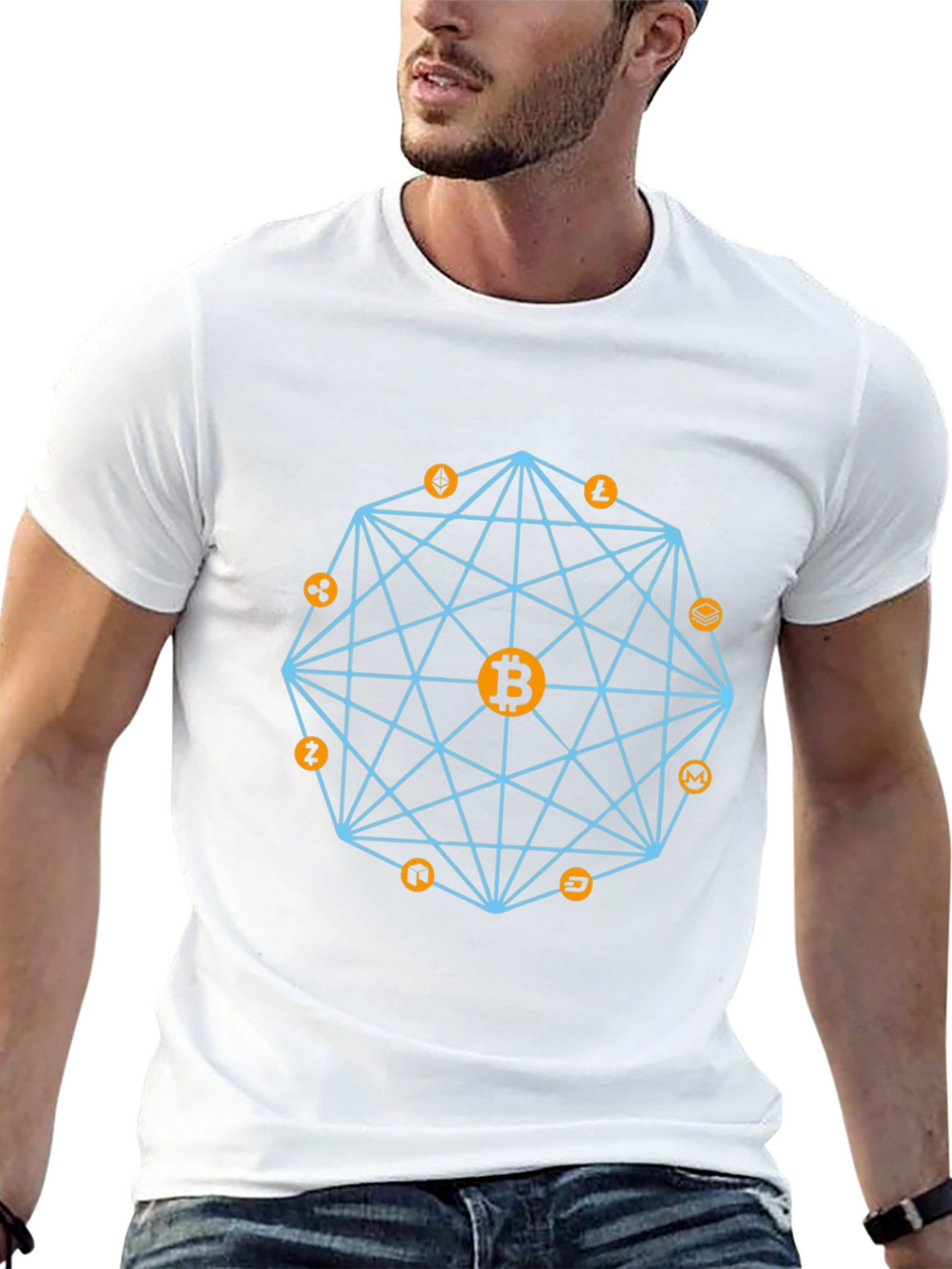 Crypto Bitcoin Graphic Tee - Black