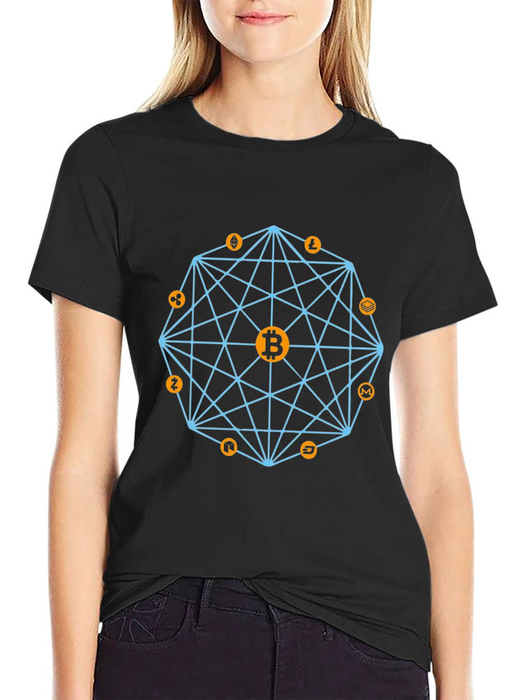 Crypto Bitcoin Graphic Tee - Black
