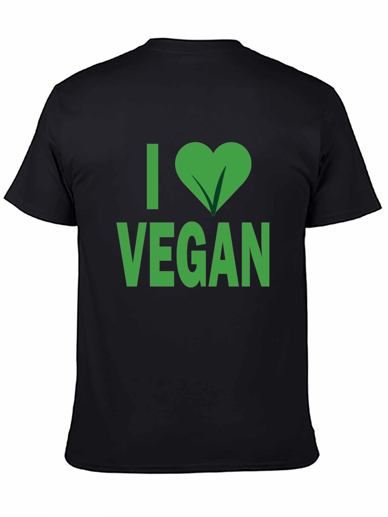 I Love Vegan T-Shirt - Green Graphic Tee