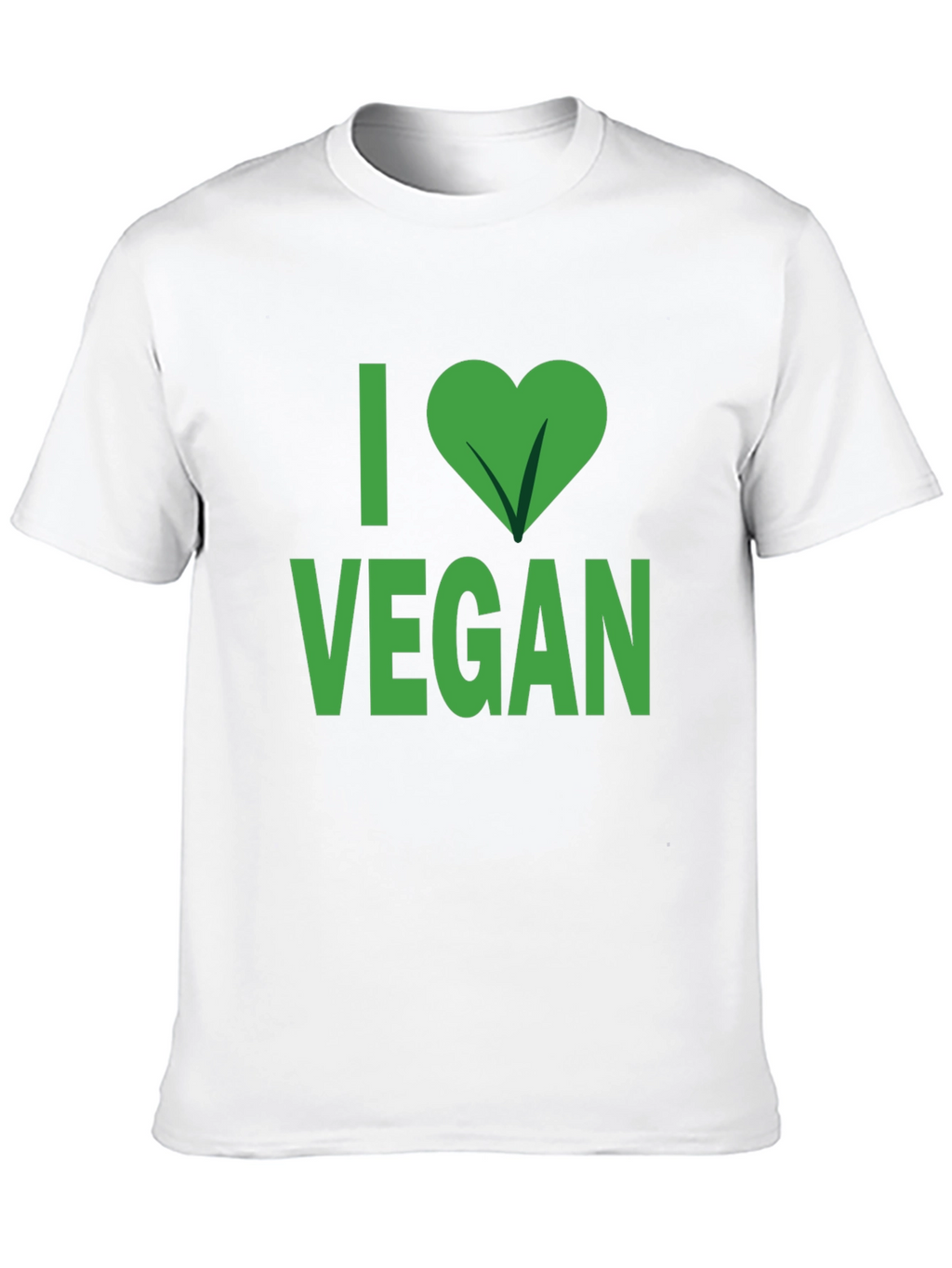I Love Vegan T-Shirt - Green Graphic Tee