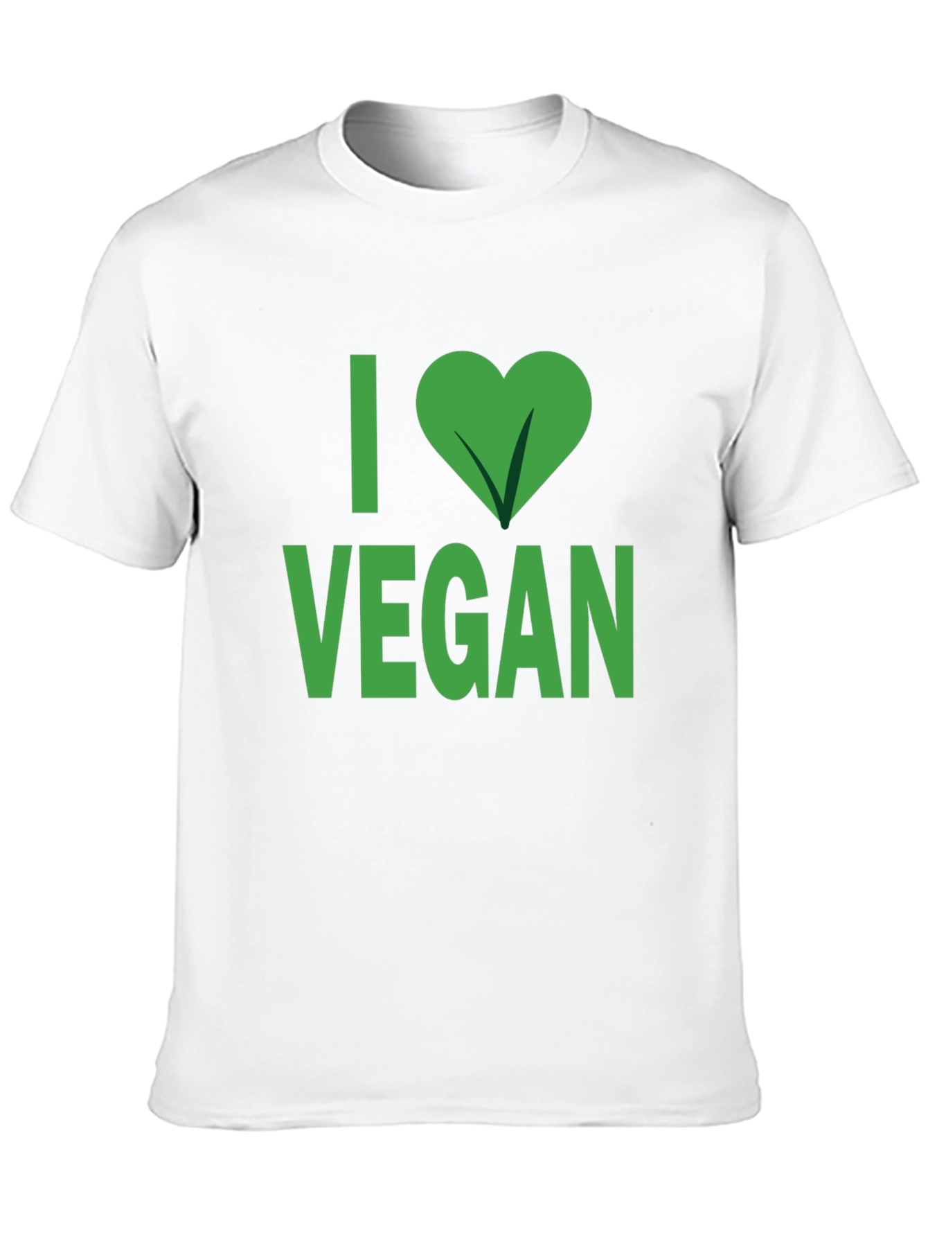 I Love Vegan T-Shirt - Green Graphic Tee