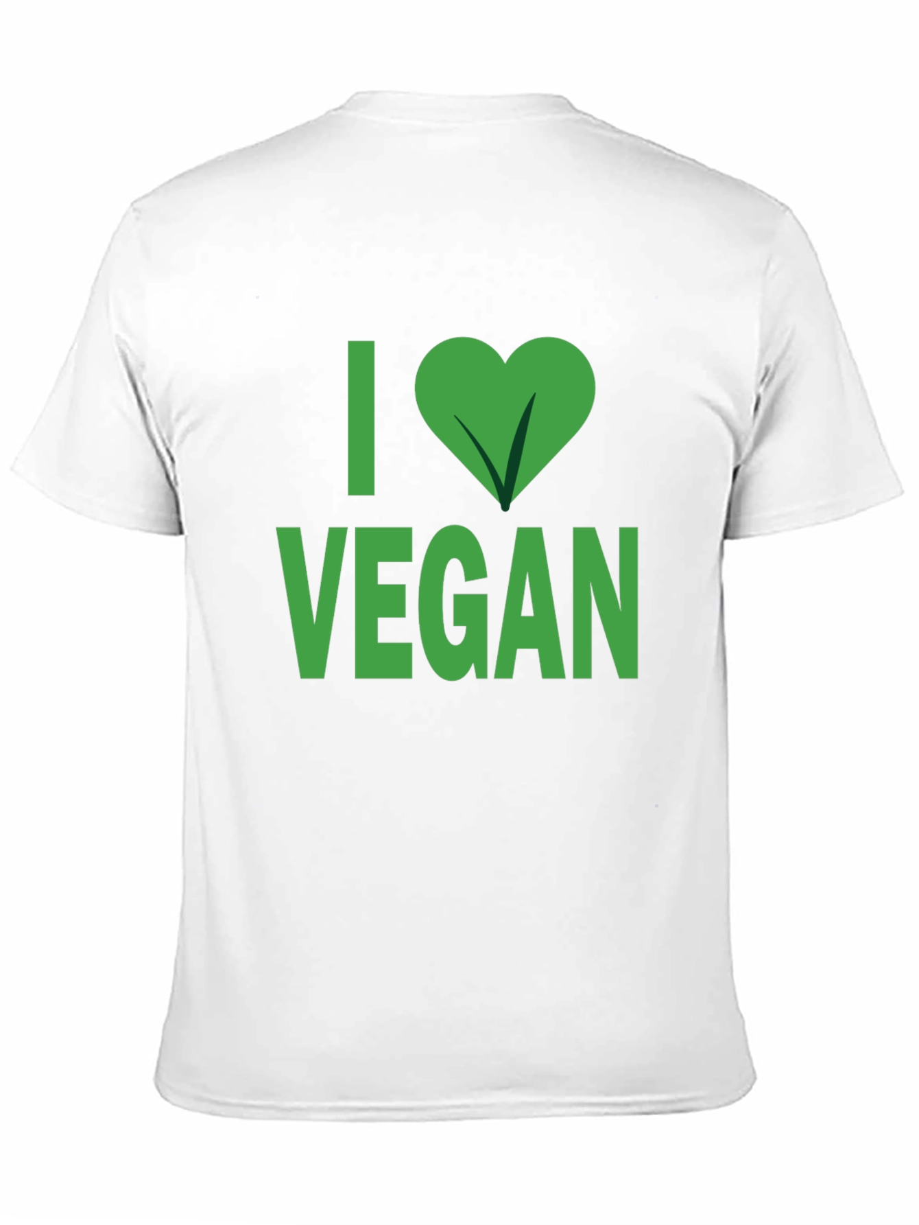 I Love Vegan T-Shirt - Green Graphic Tee