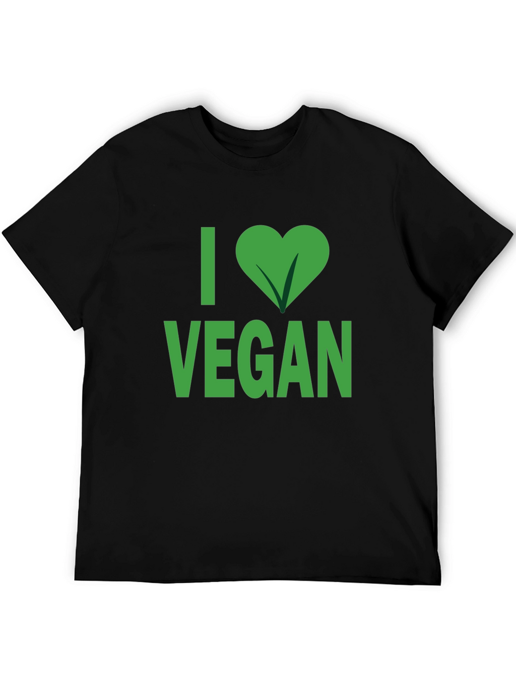 I Love Vegan T-Shirt - Green Graphic Tee