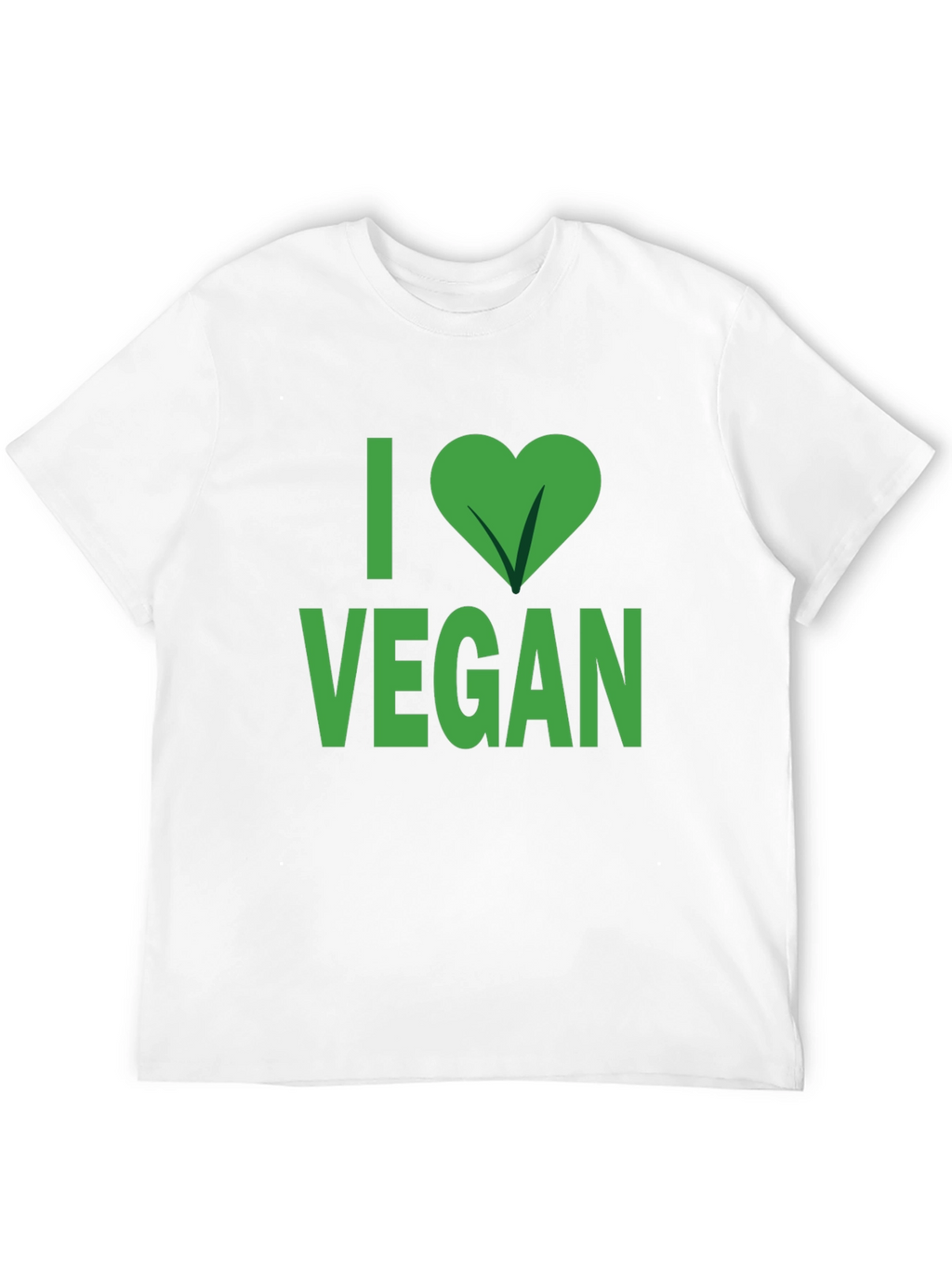 I Love Vegan T-Shirt - Green Graphic Tee