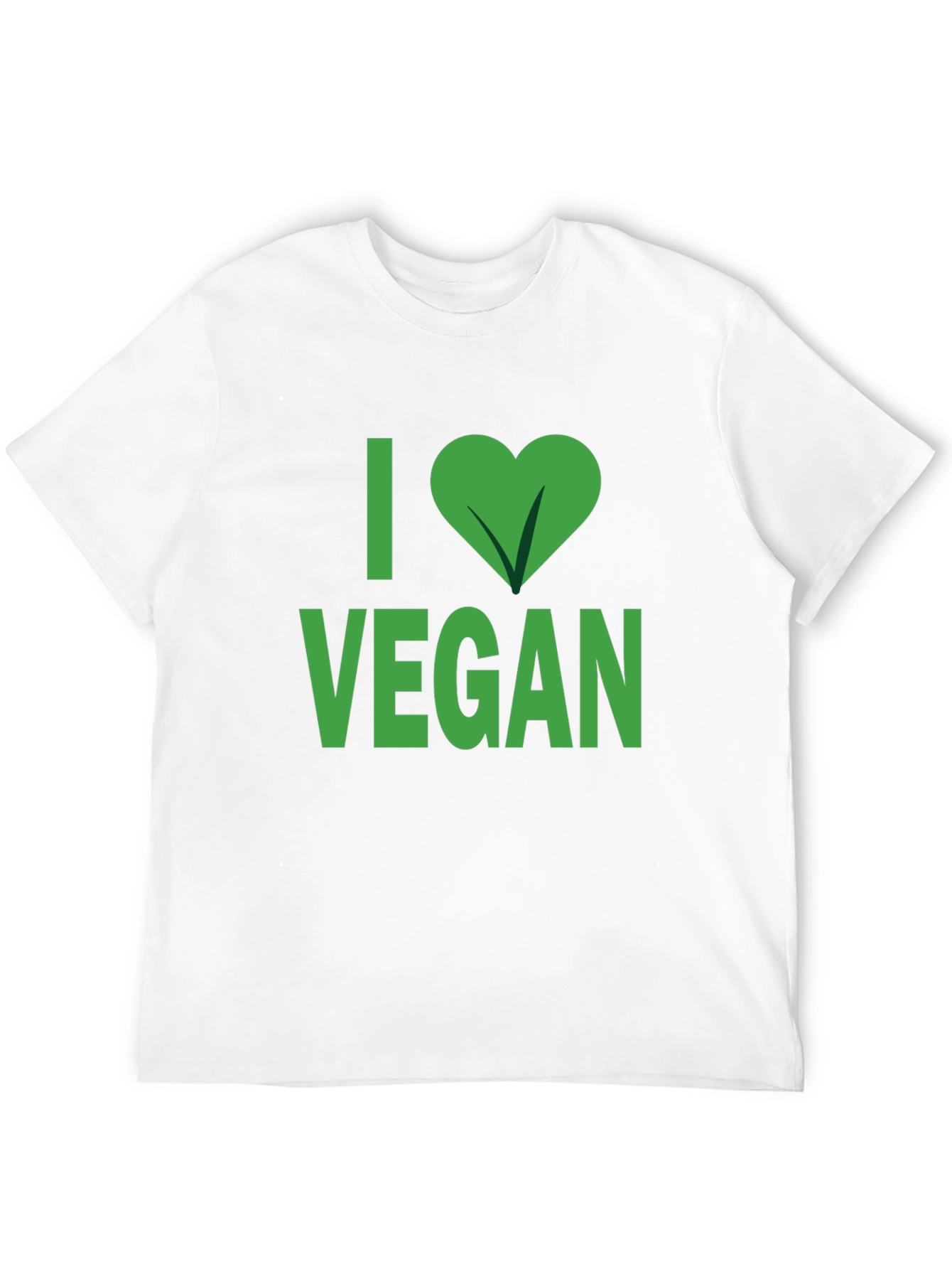 I Love Vegan T-Shirt - Green Graphic Tee