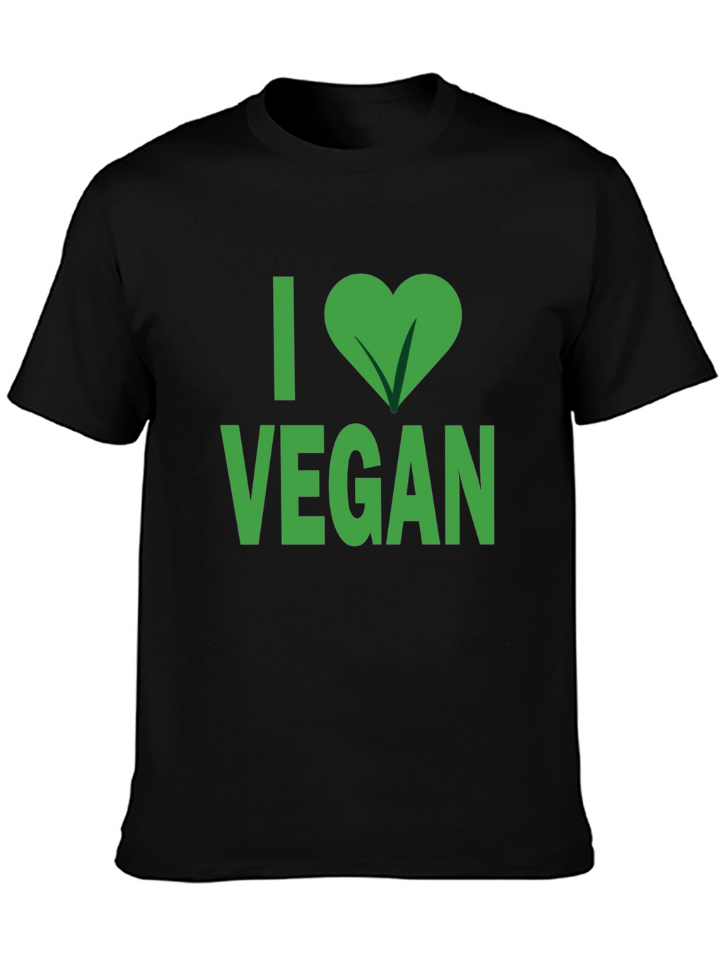 I Love Vegan T-Shirt - Green Graphic Tee