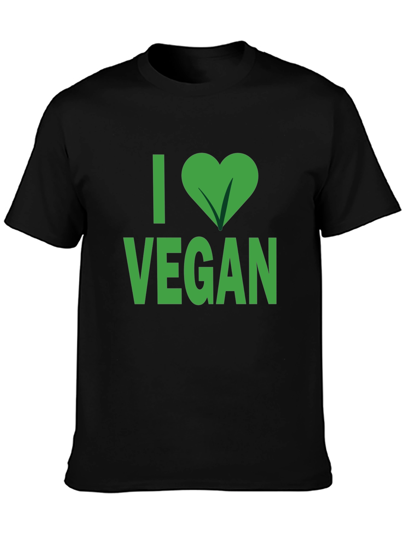 I Love Vegan T-Shirt - Green Graphic Tee