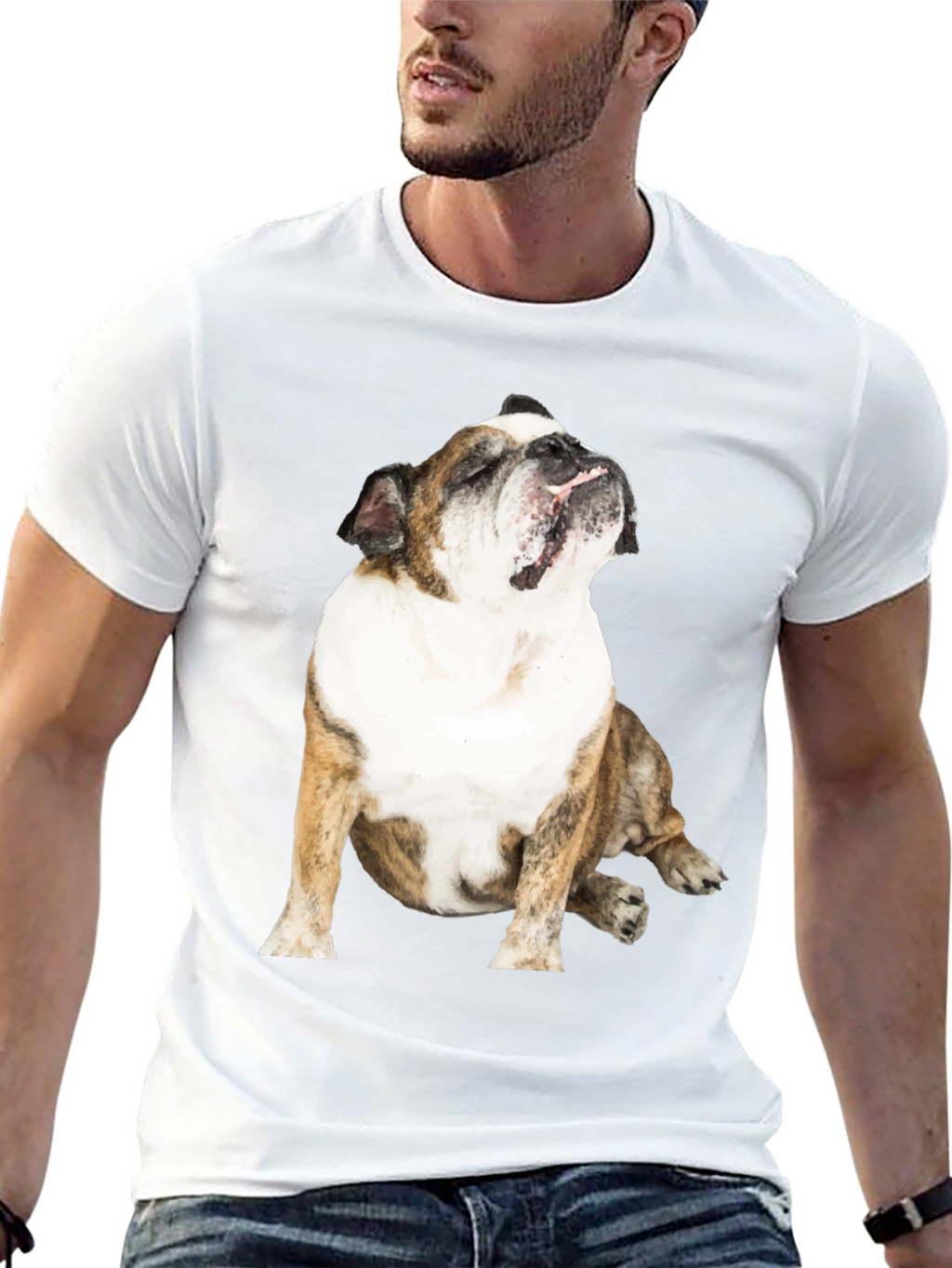 Bulldog Graphic Tee - Mens Black T-Shirt