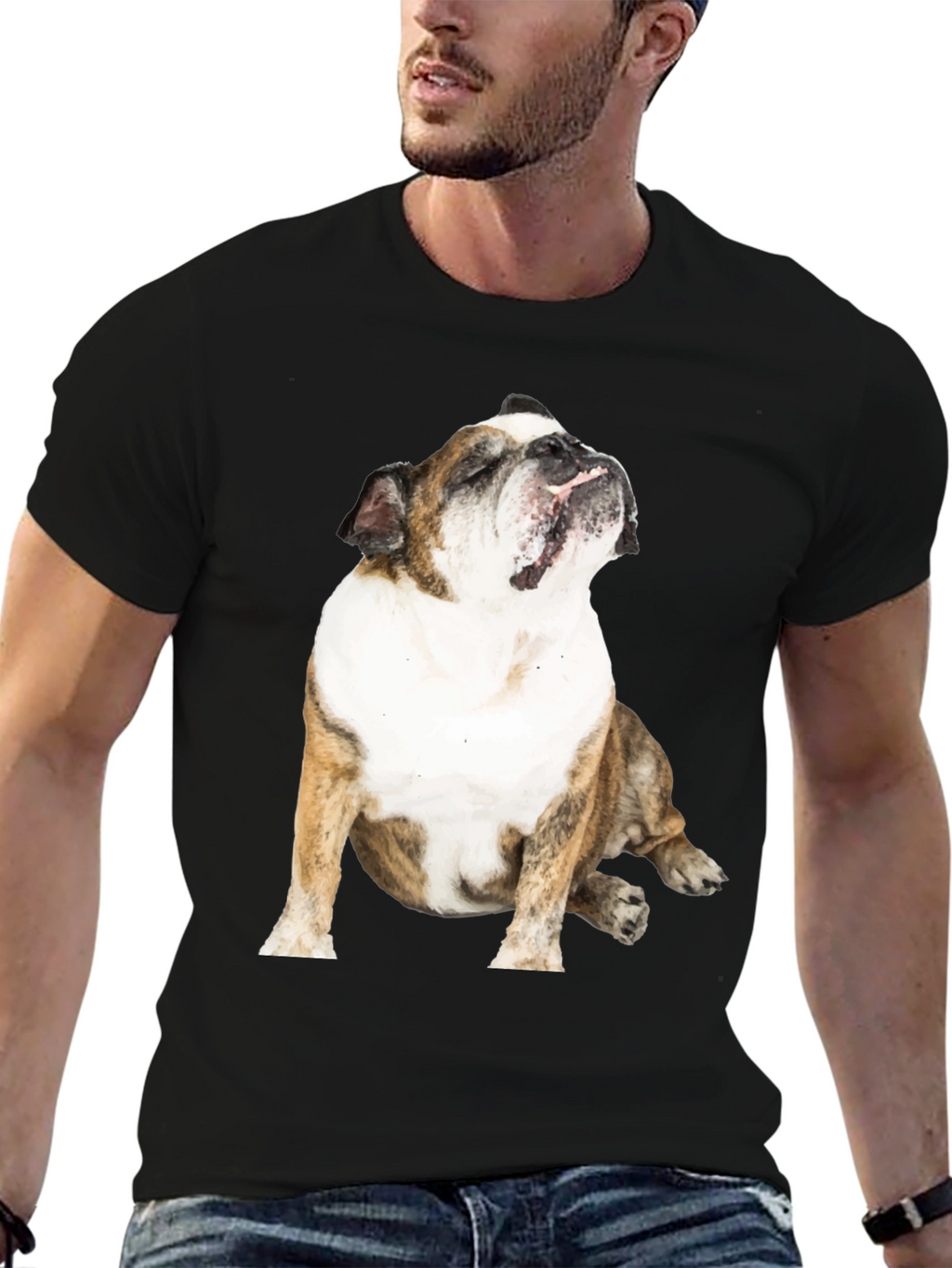 Bulldog Graphic Tee - Mens Black T-Shirt