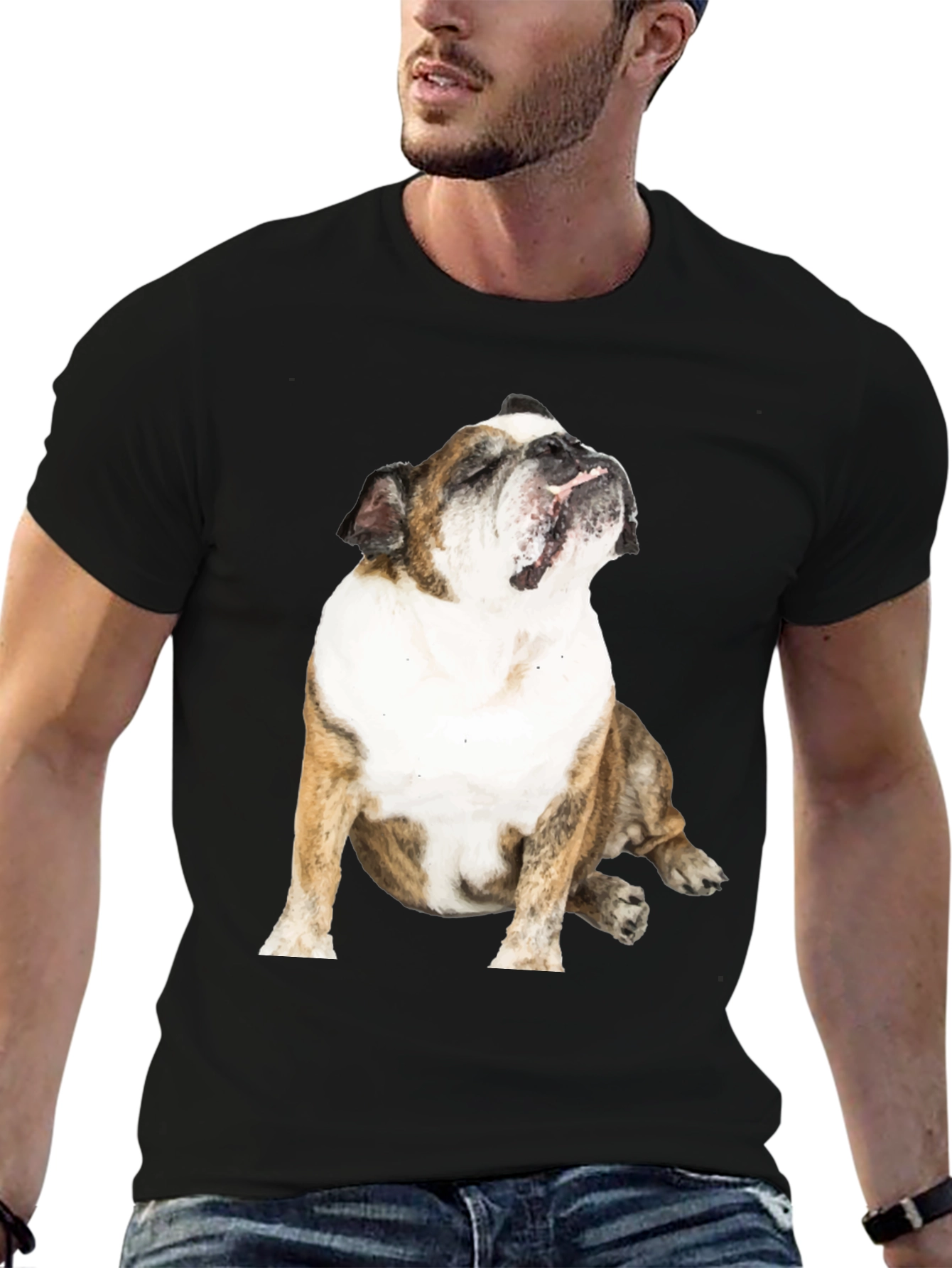 Bulldog Graphic Tee - Mens Black T-Shirt