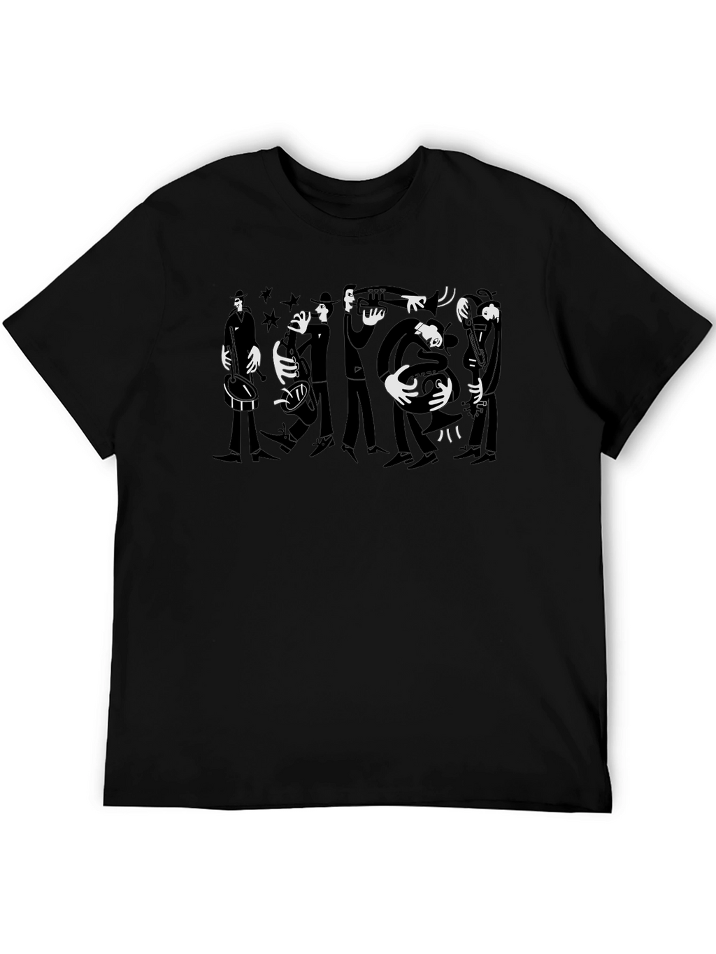 Black Jazz Band Graphic Tee