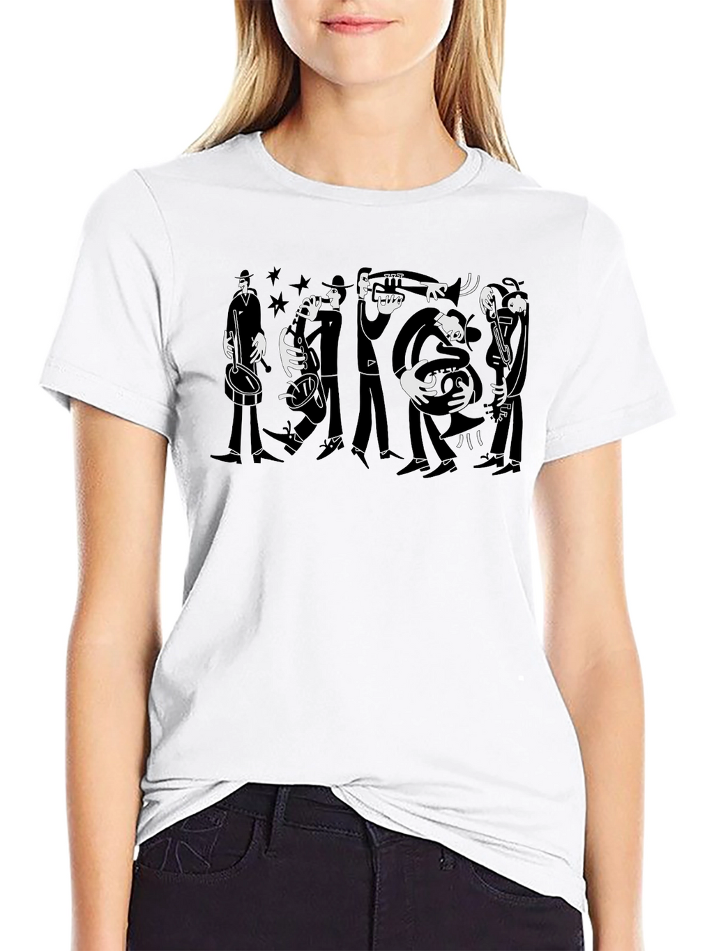 Black Jazz Band Graphic Tee