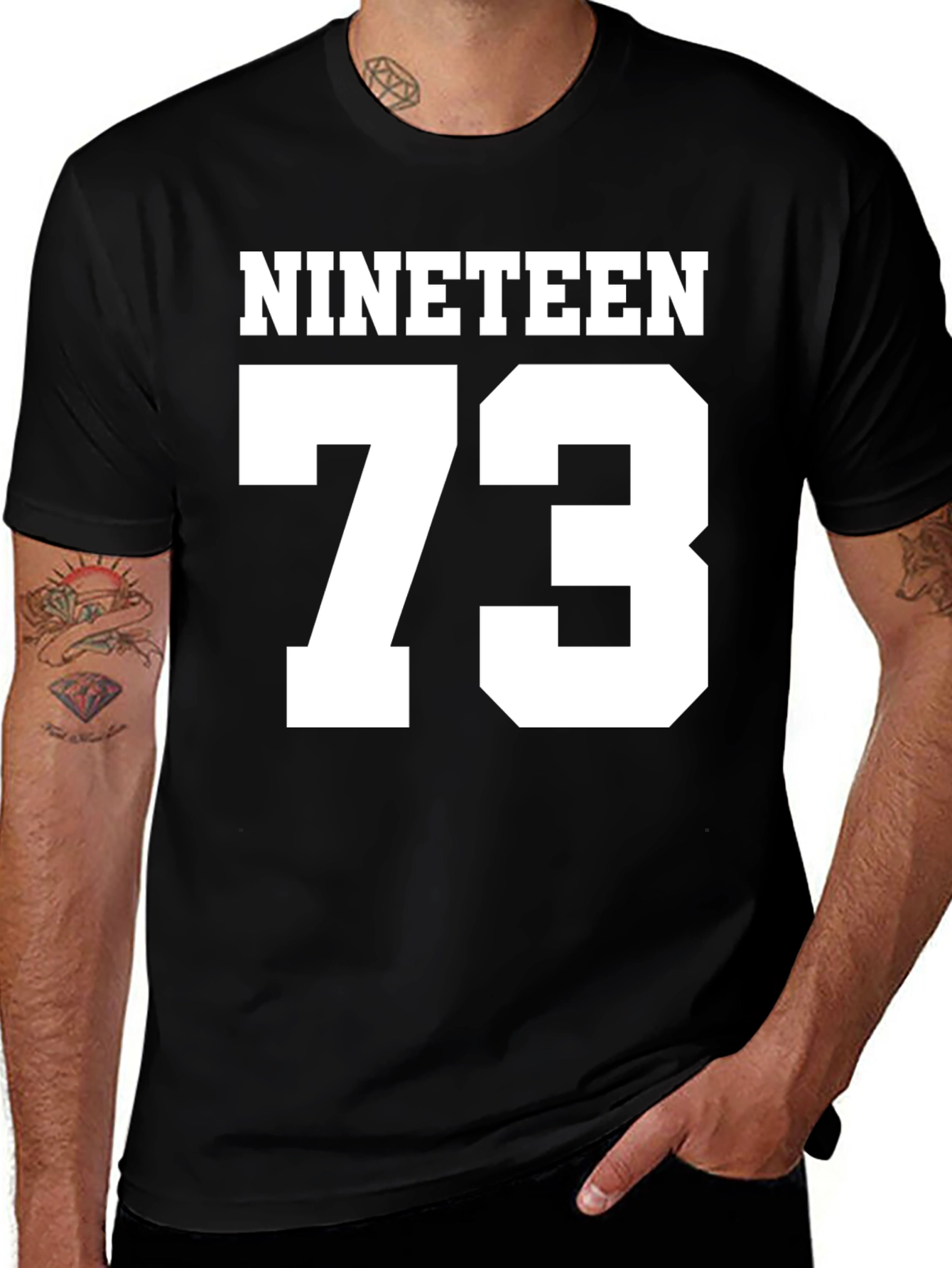 Nineteen 73 Black Graphic Tee