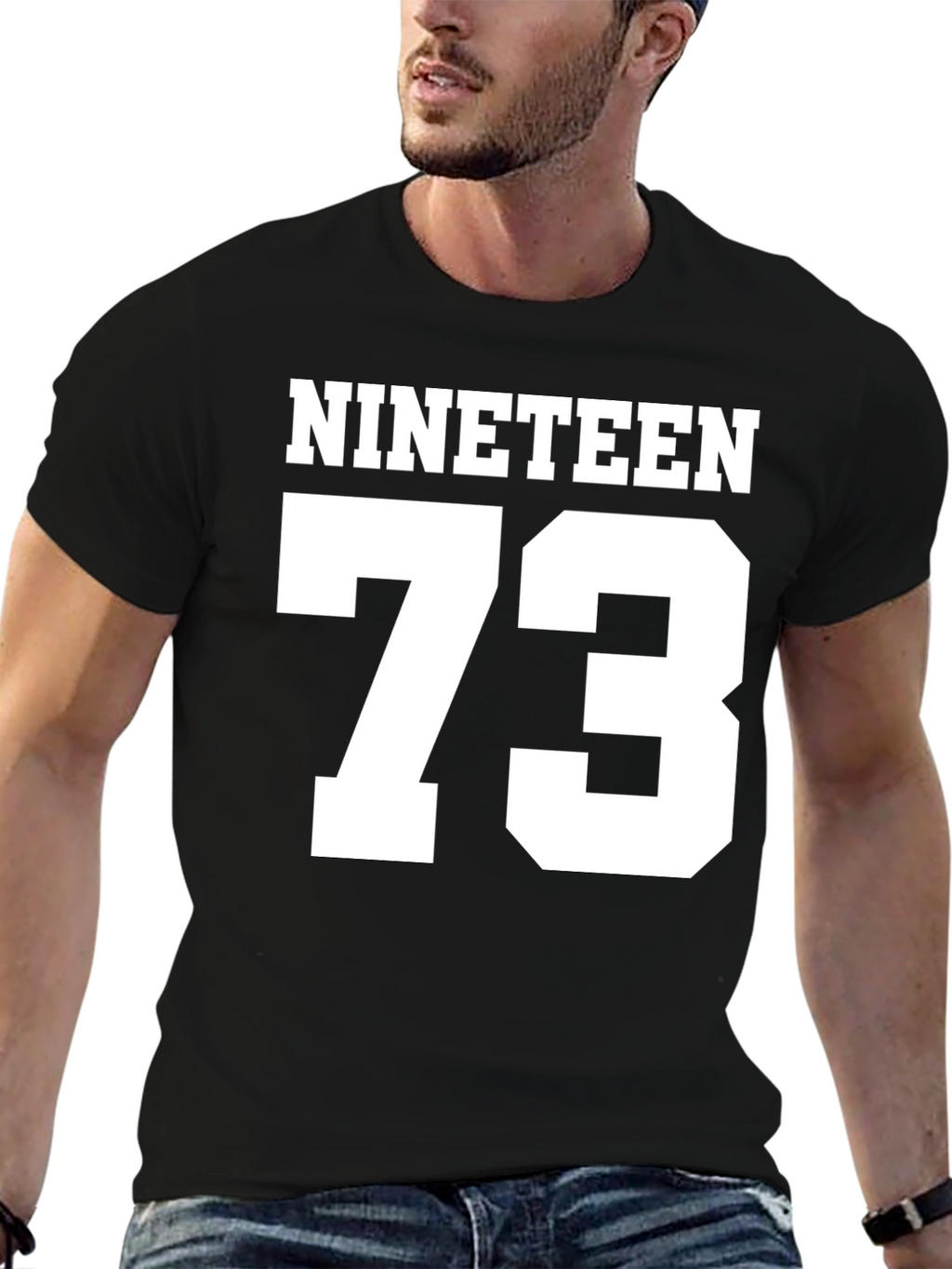 Nineteen 73 Black Graphic Tee