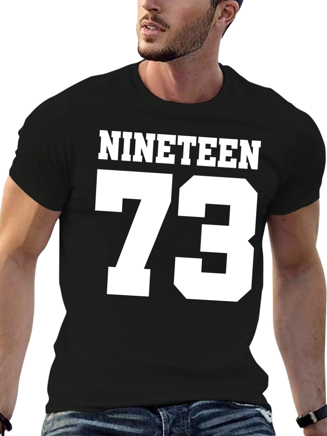 Nineteen 73 Black Graphic Tee