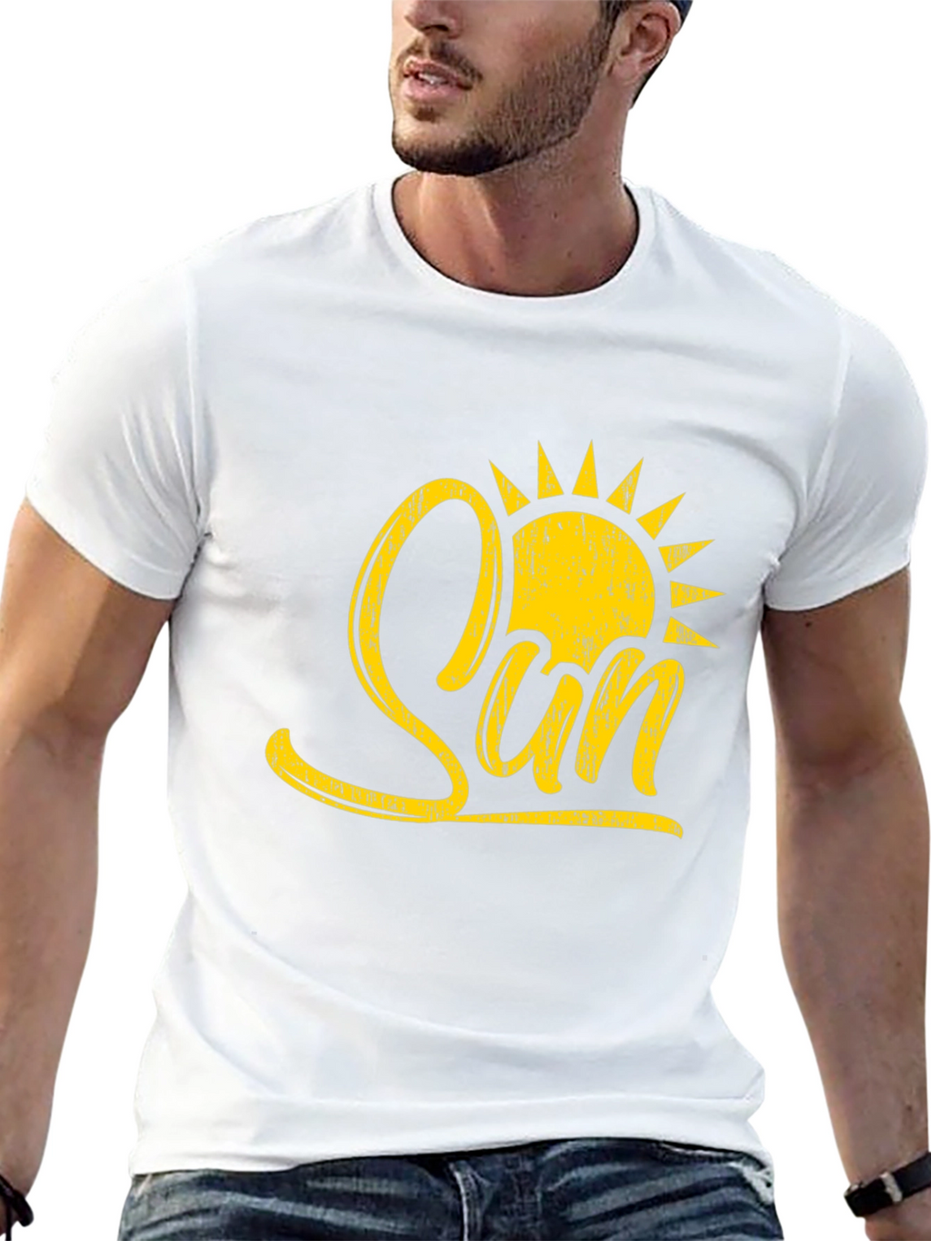 Sunshine Graphic Black T-Shirt for Men