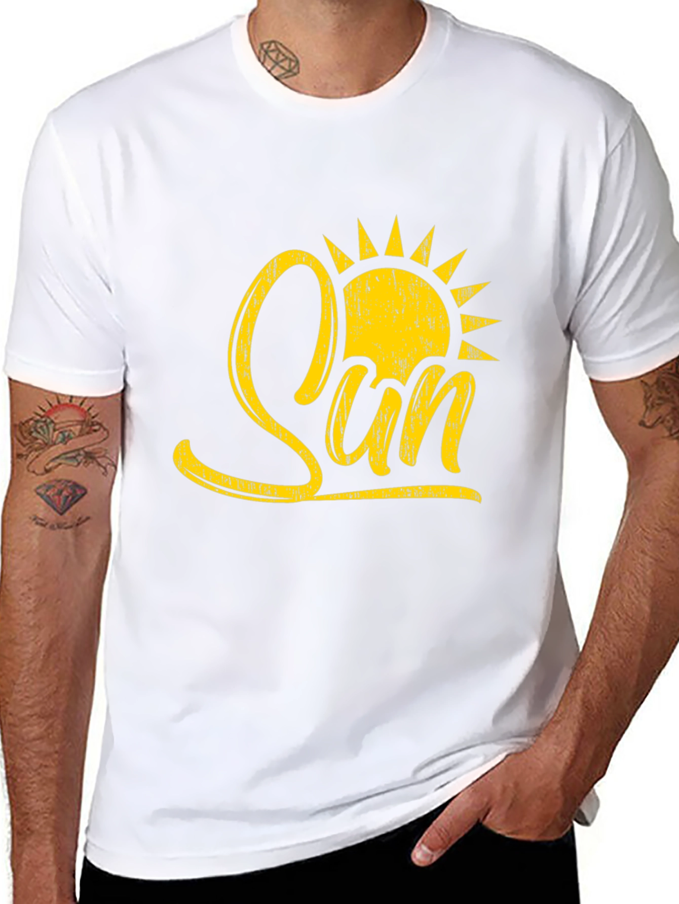 Sunshine Graphic Black T-Shirt for Men