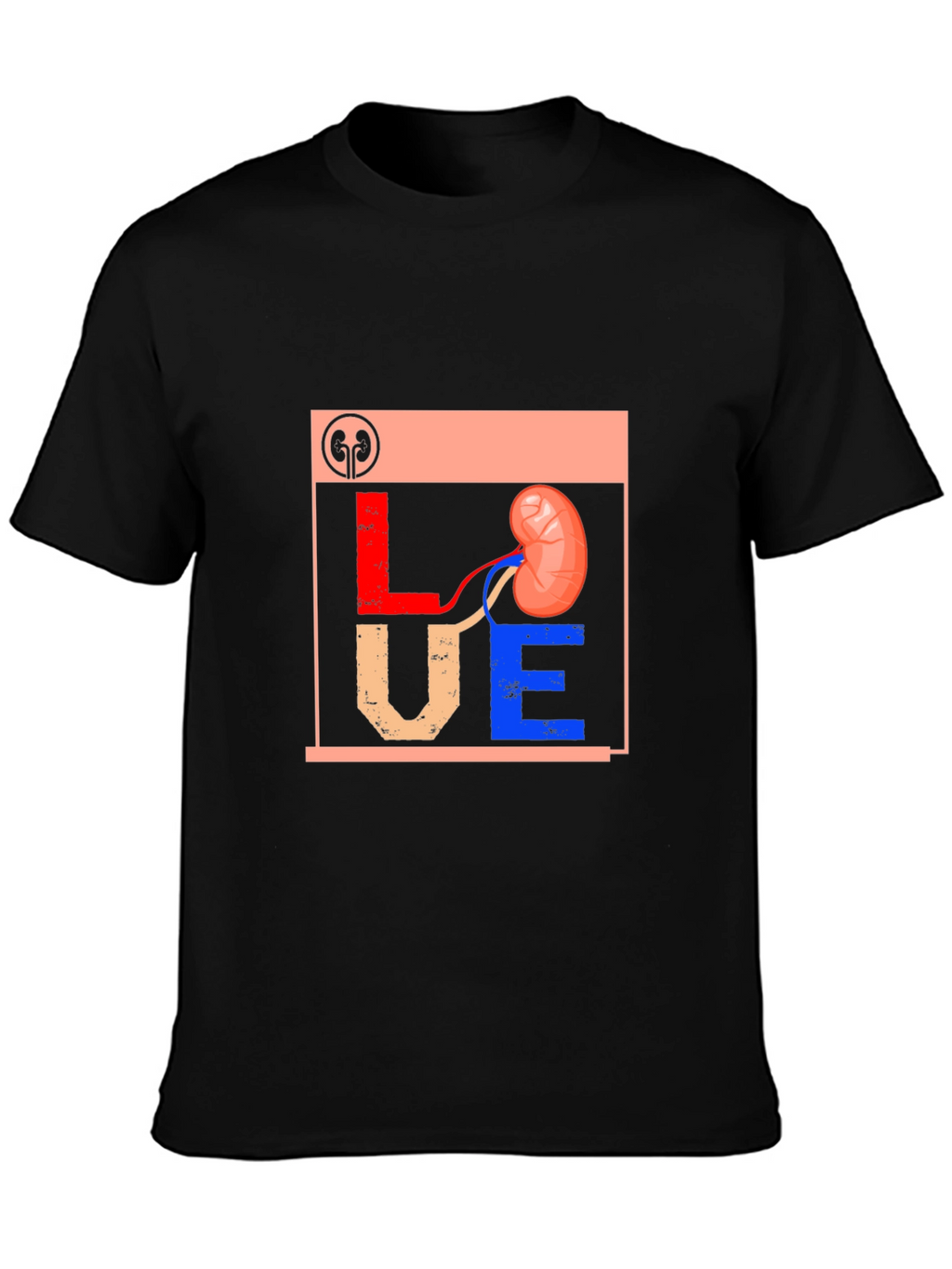 Love Kidney Graphic T-Shirt Black
