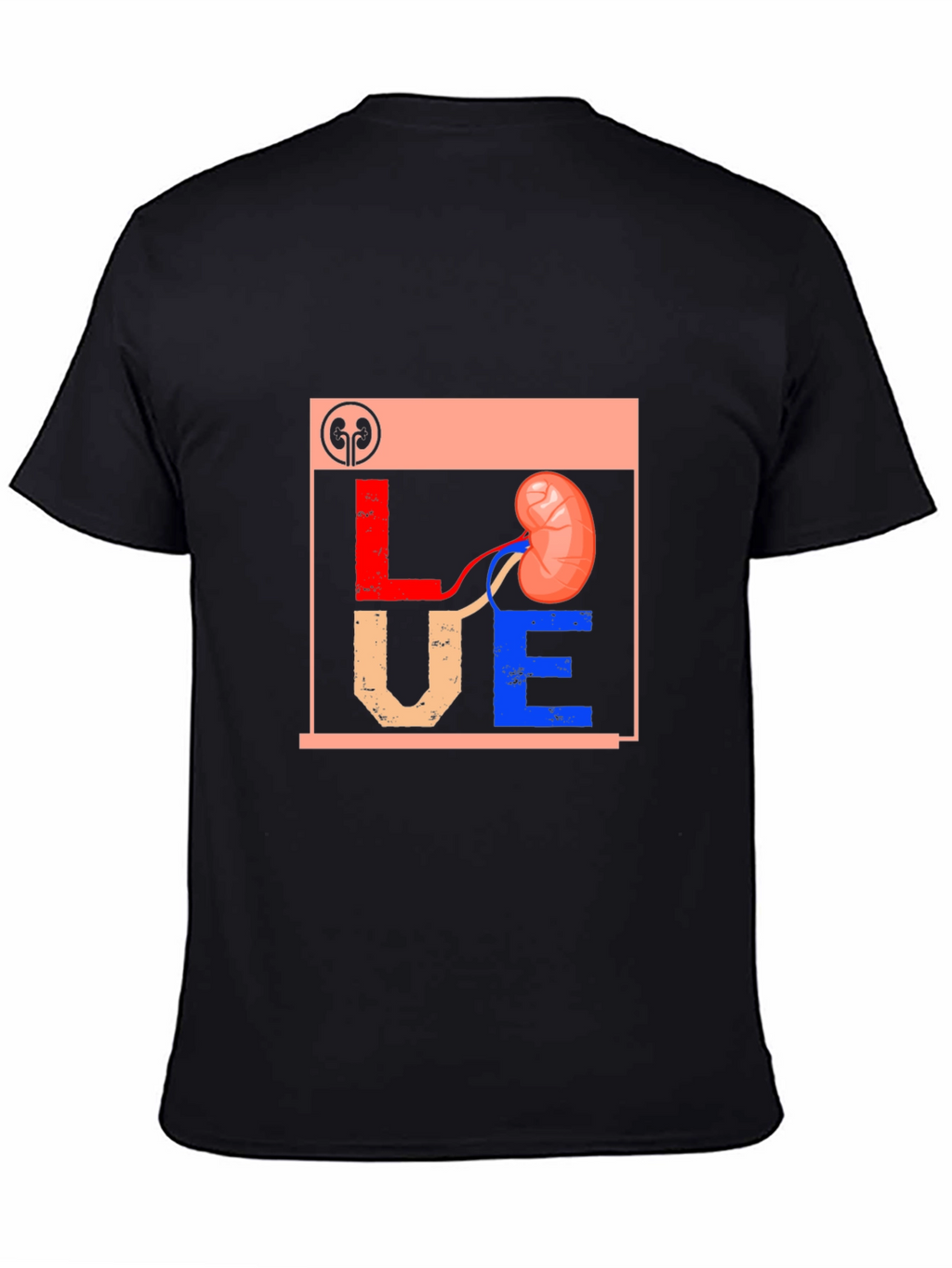 Love Kidney Graphic T-Shirt Black