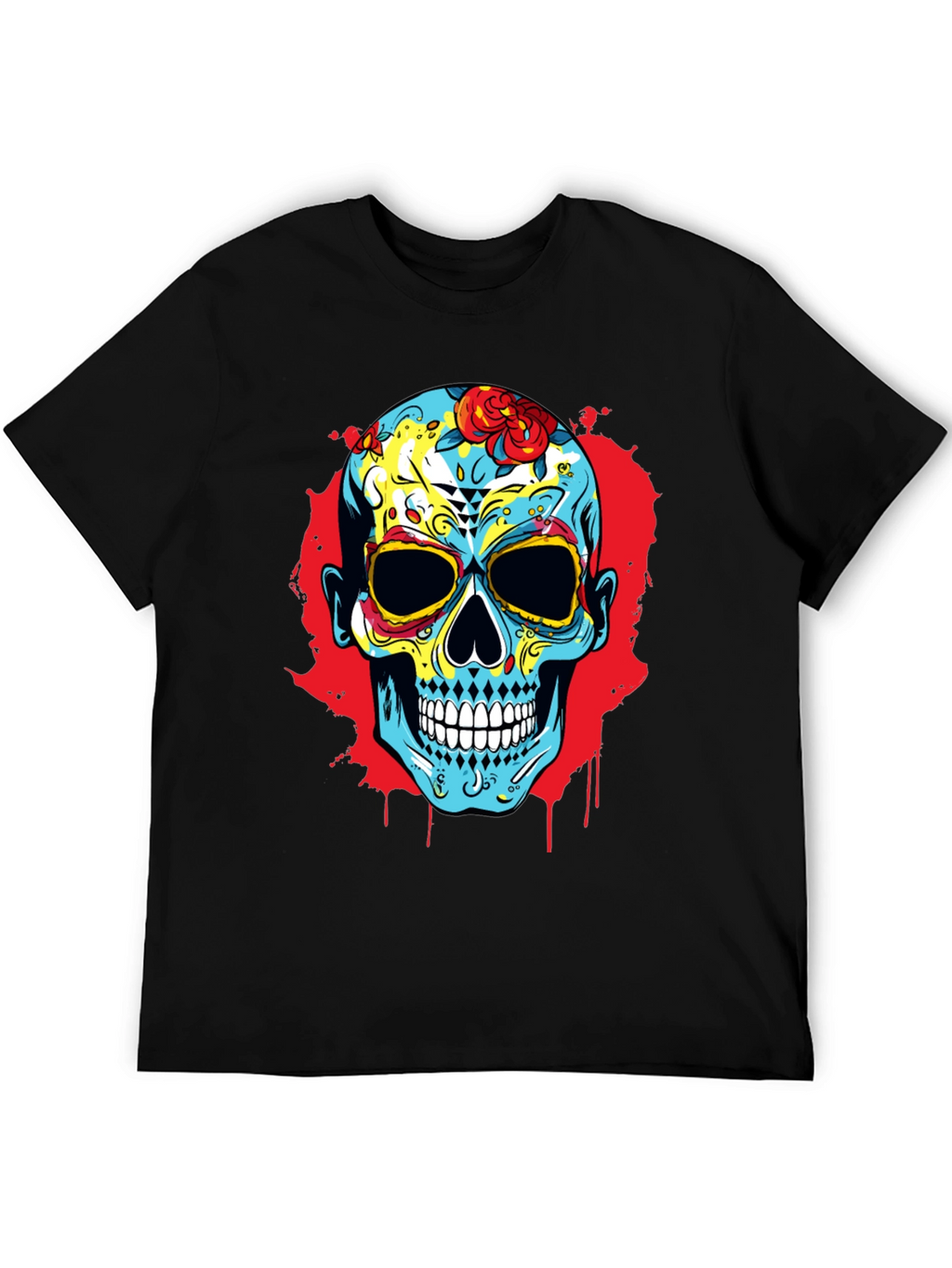 Sugar Skull Graphic Print T-Shirt