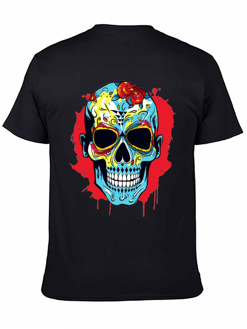 Sugar Skull Graphic Print T-Shirt