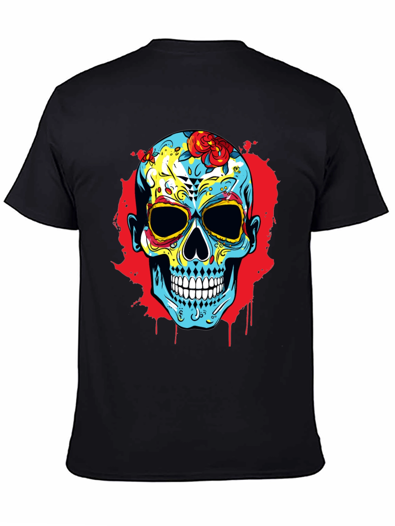 Sugar Skull Graphic Print T-Shirt