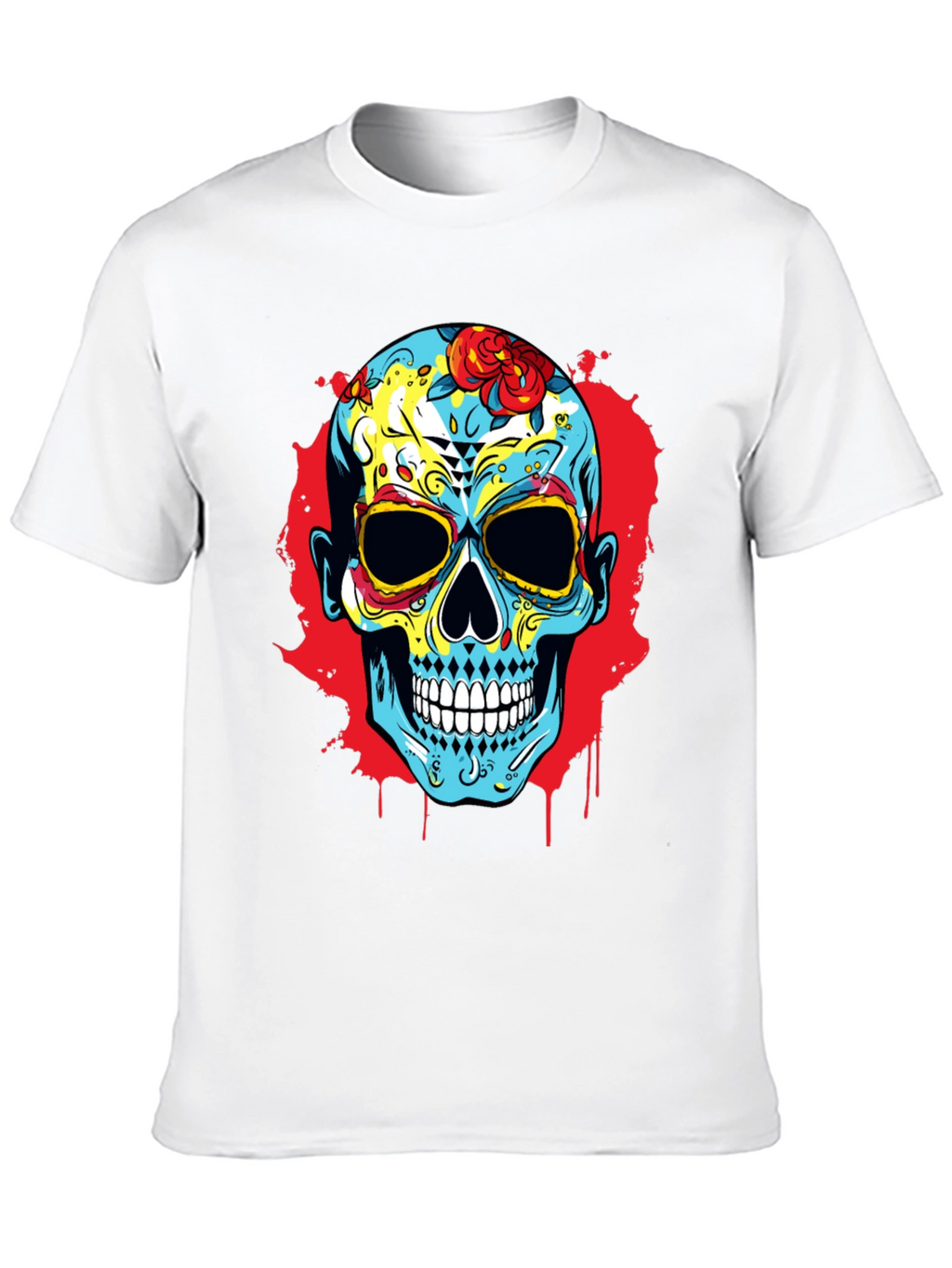 Sugar Skull Graphic Print T-Shirt