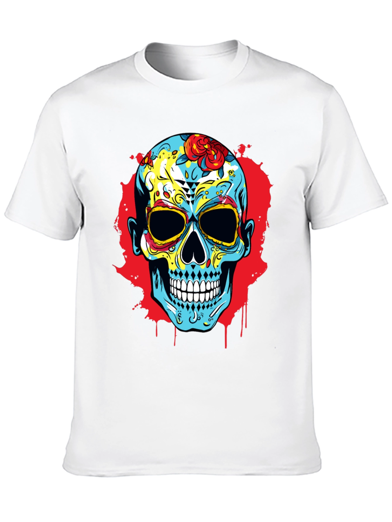 Sugar Skull Graphic Print T-Shirt