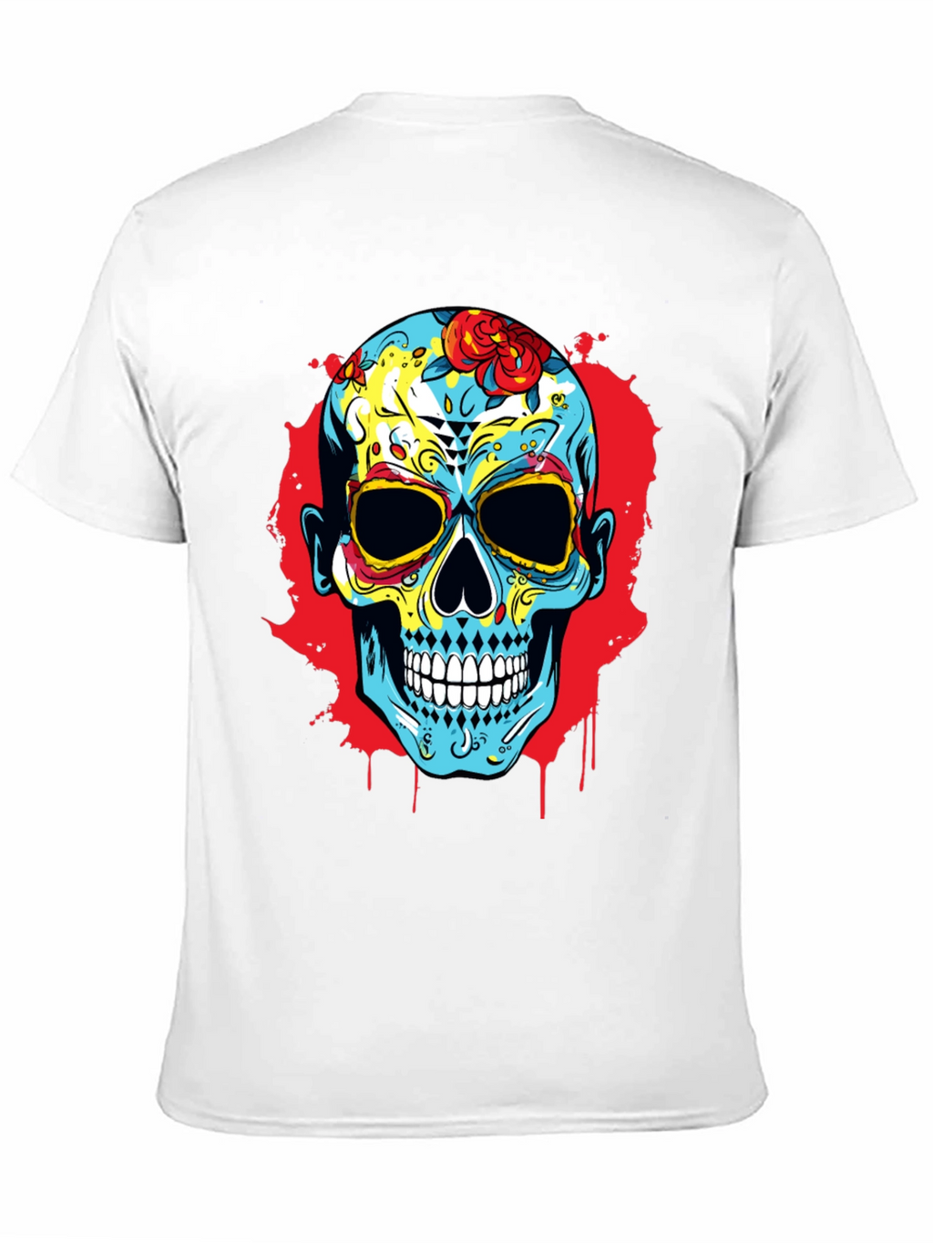 Sugar Skull Graphic Print T-Shirt