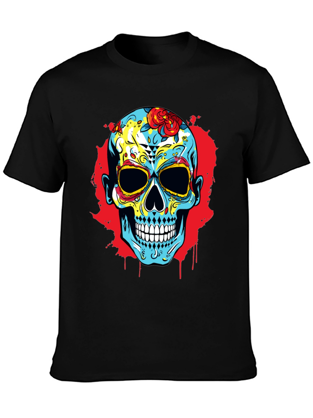 Sugar Skull Graphic Print T-Shirt