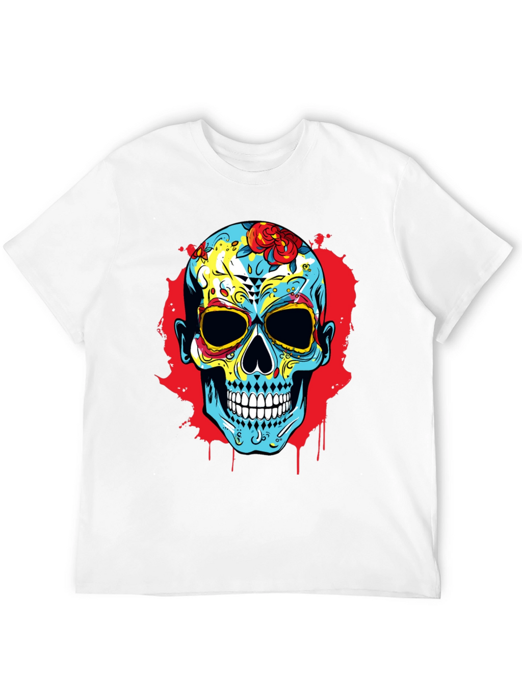 Sugar Skull Graphic Print T-Shirt