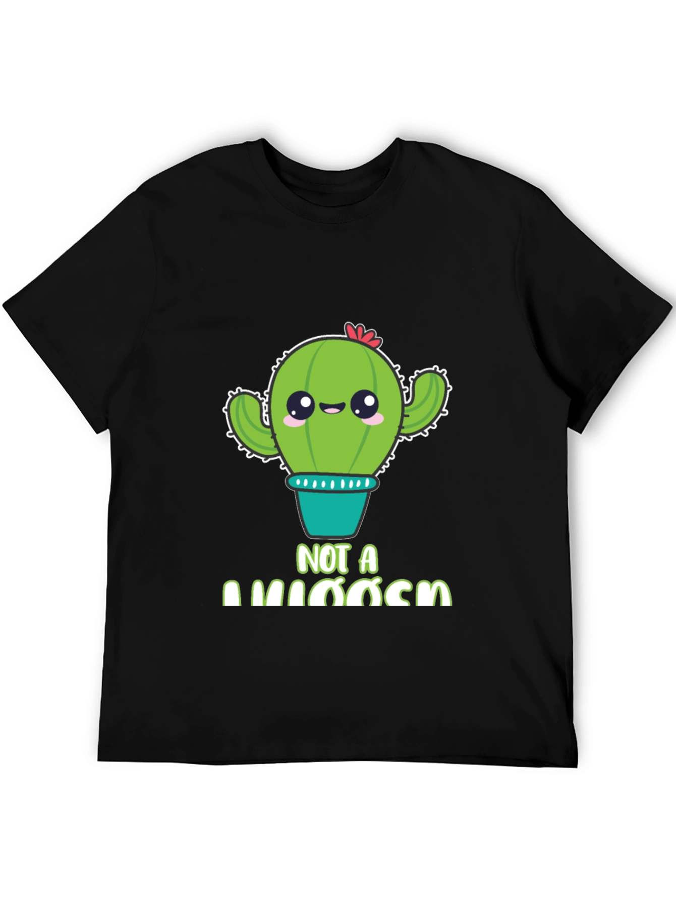 Cute Cactus Pun T-Shirt - Not A Hugger Graphic Tee