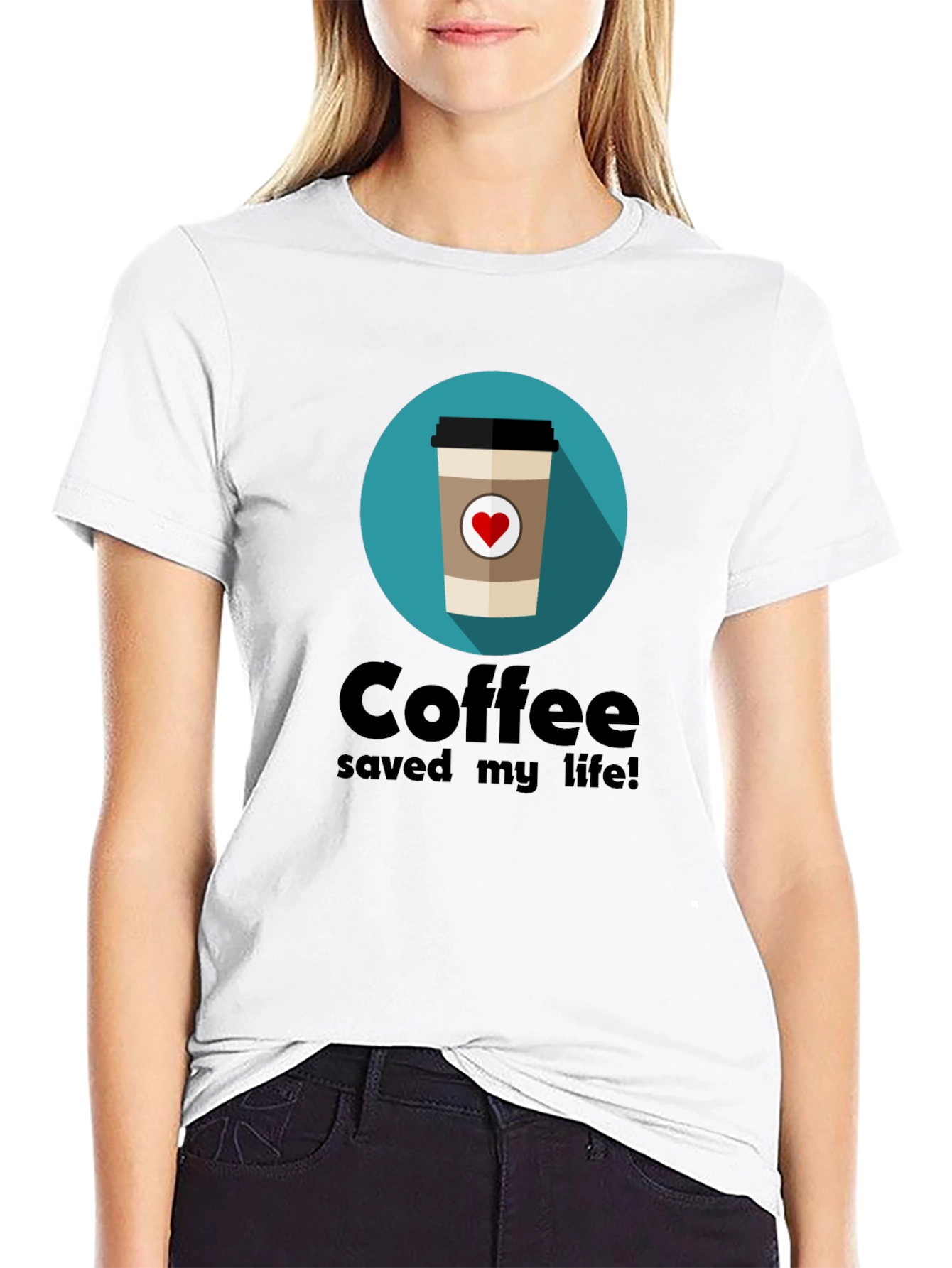 Coffee Saved My Life T-Shirt - Black Graphic Tee