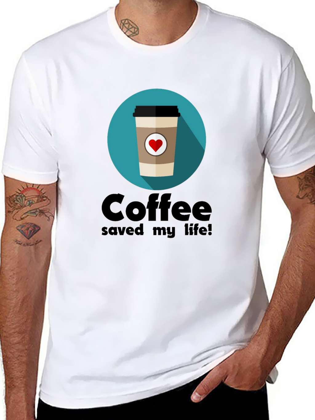 Coffee Saved My Life T-Shirt - Black Graphic Tee