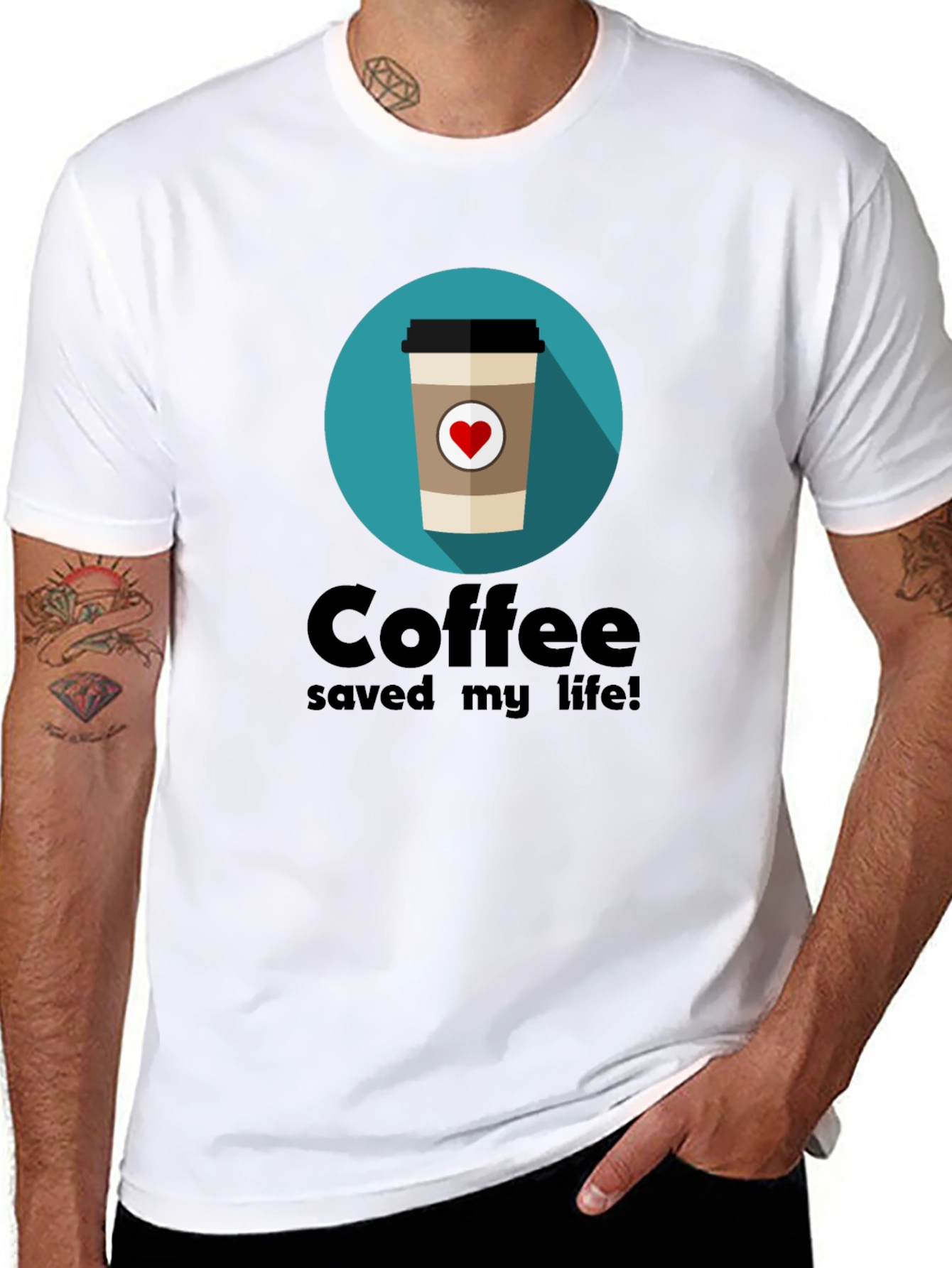 Coffee Saved My Life T-Shirt - Black Graphic Tee