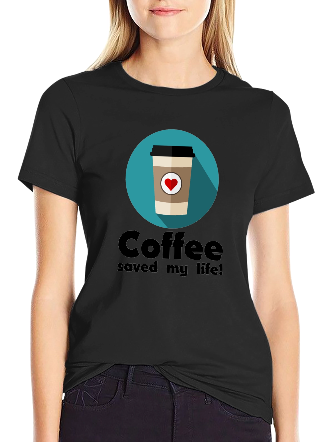 Coffee Saved My Life T-Shirt - Black Graphic Tee