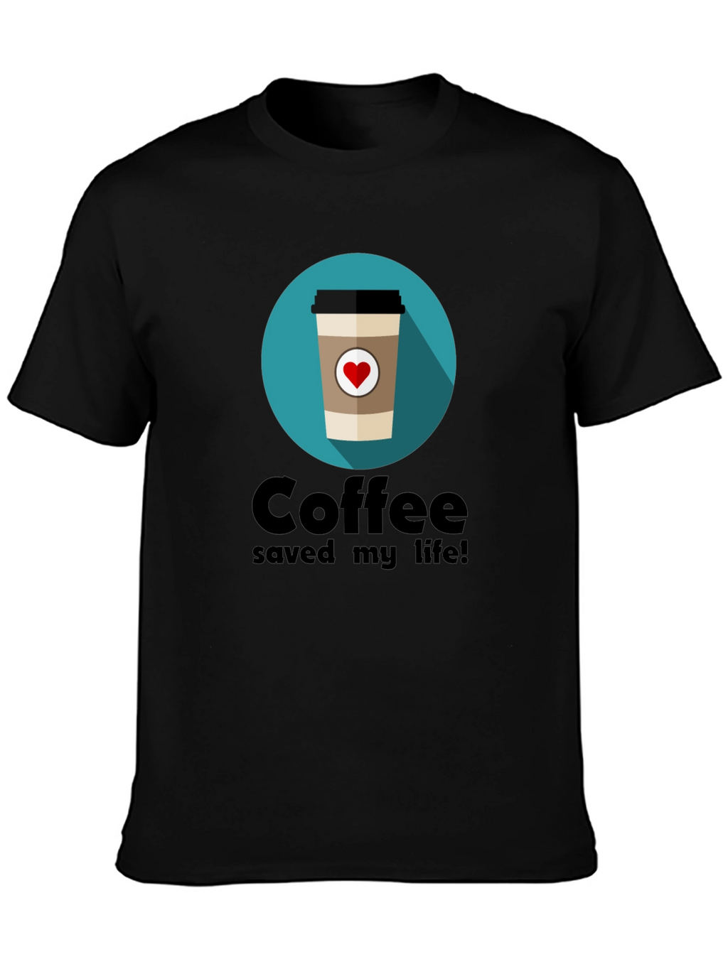 Coffee Saved My Life T-Shirt - Black Graphic Tee