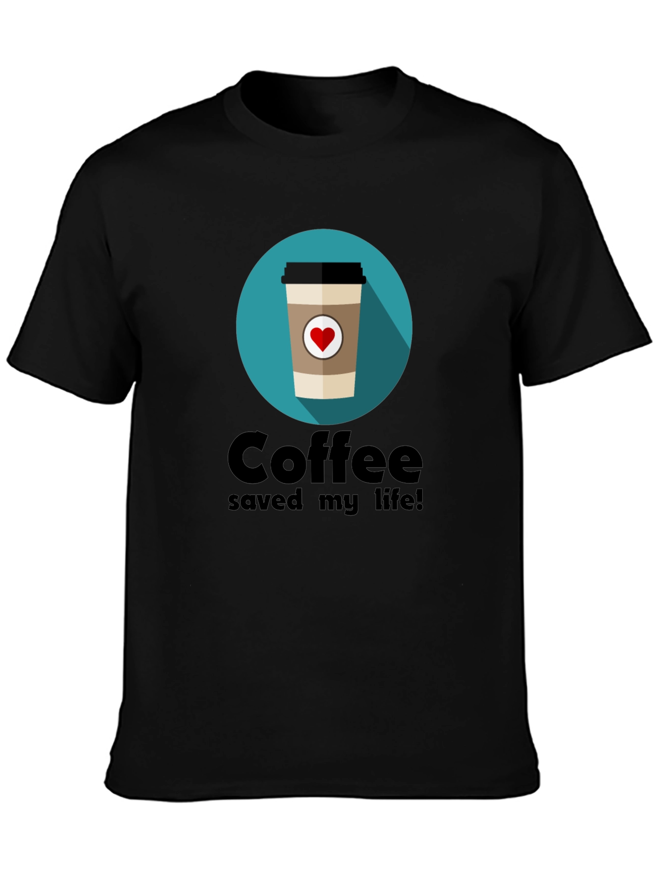 Coffee Saved My Life T-Shirt - Black Graphic Tee