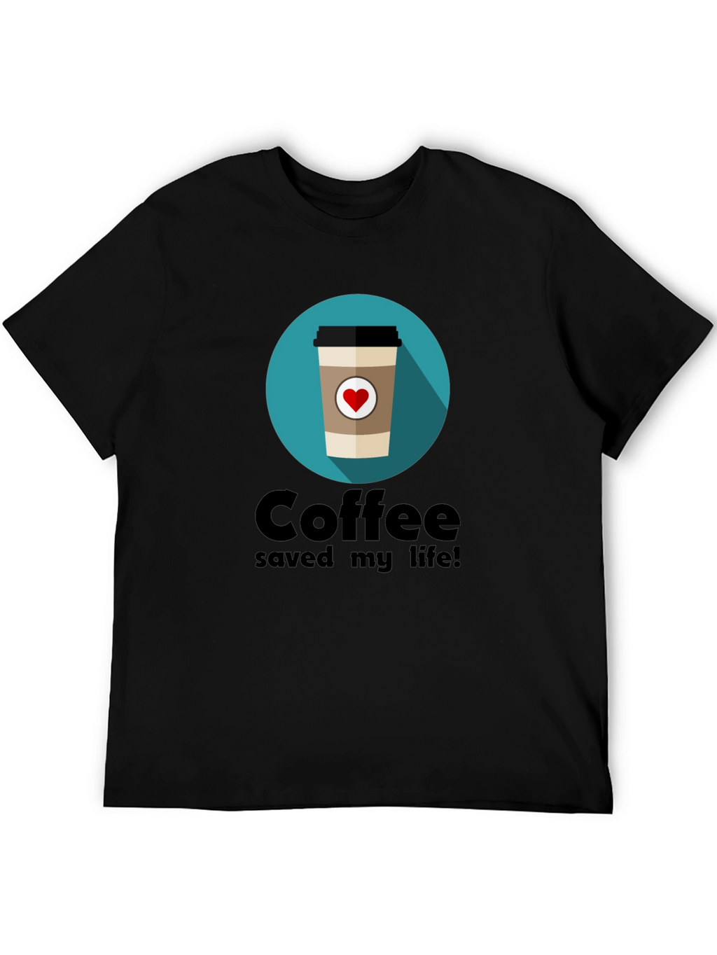 Coffee Saved My Life T-Shirt - Black Graphic Tee