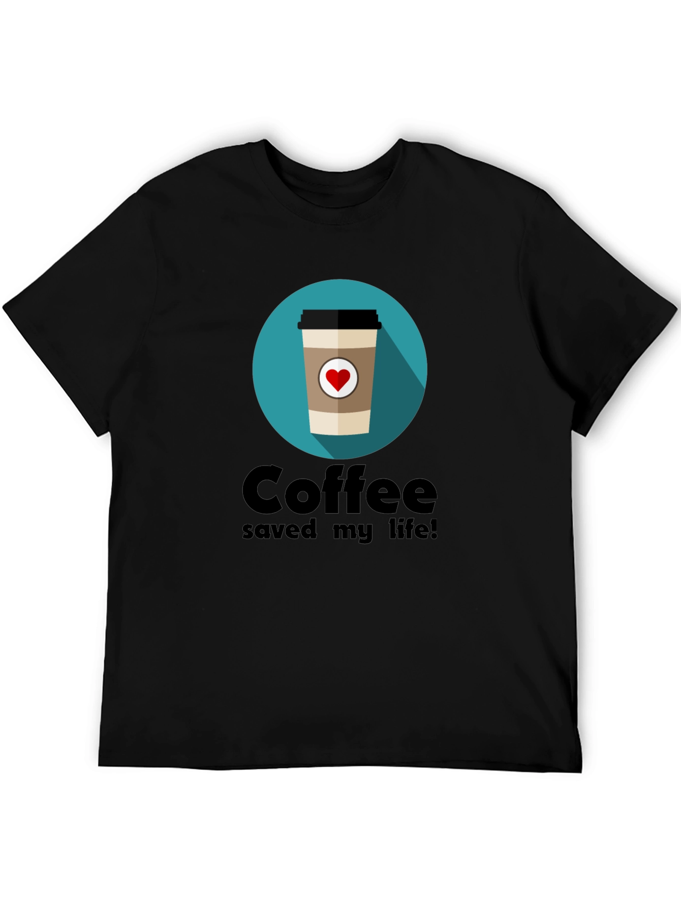 Coffee Saved My Life T-Shirt - Black Graphic Tee
