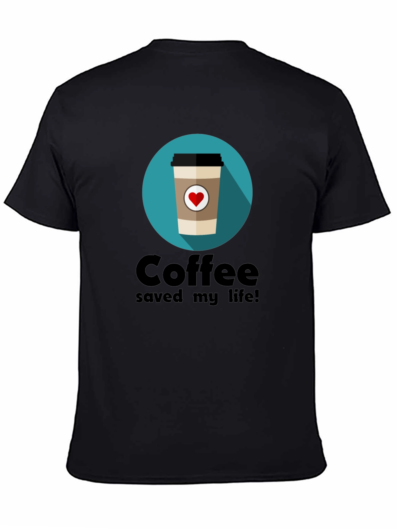 Coffee Saved My Life T-Shirt - Black Graphic Tee