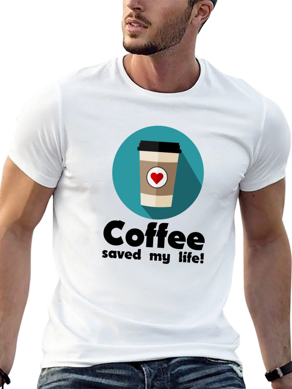 Coffee Saved My Life T-Shirt - Black Graphic Tee