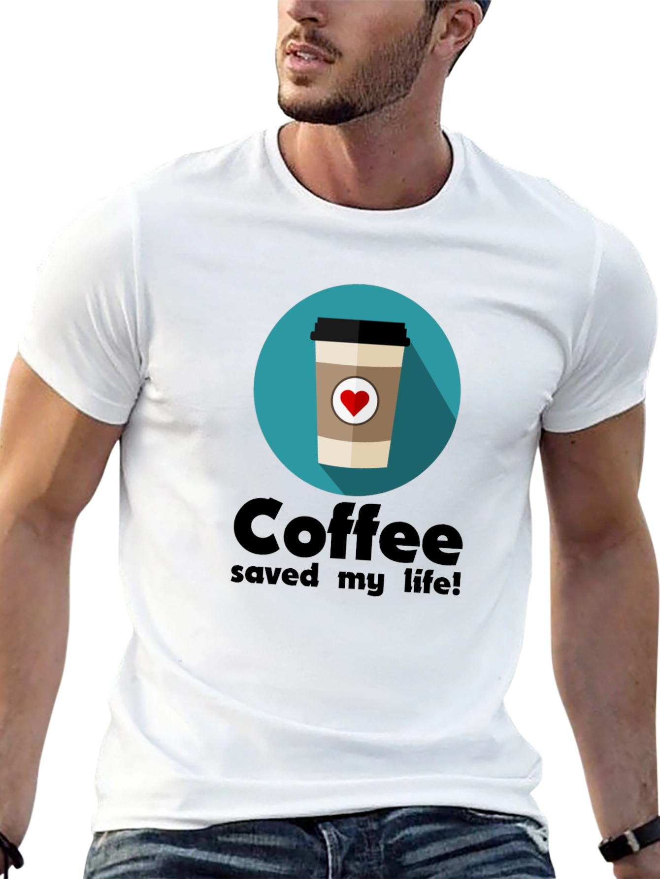 Coffee Saved My Life T-Shirt - Black Graphic Tee