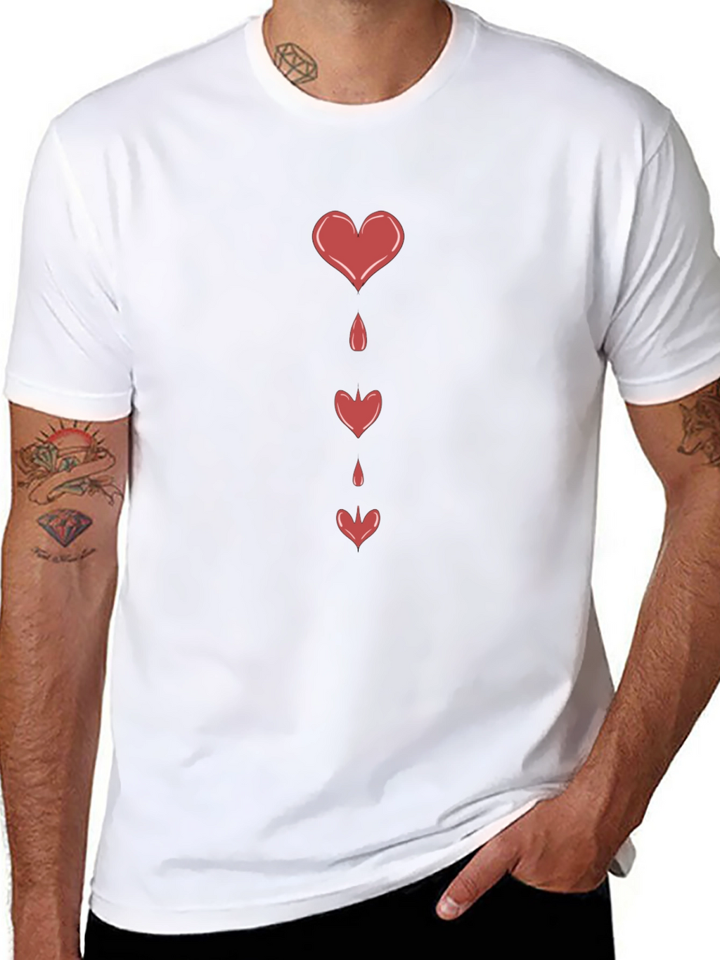 Bleeding Hearts Graphic Black T-Shirt