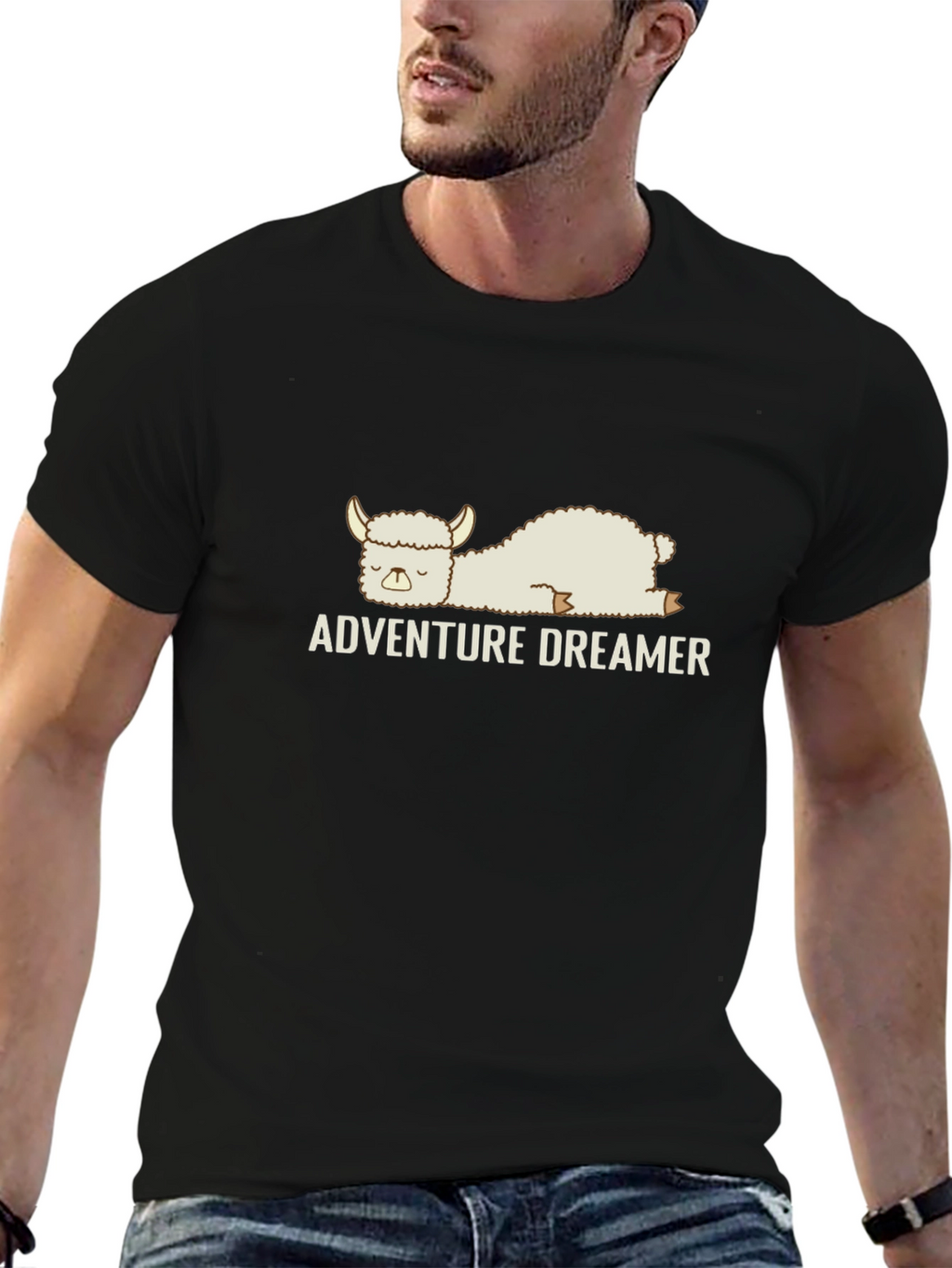 Adventure Dreamer Black T-Shirt - Soft Cotton Graphic Tee