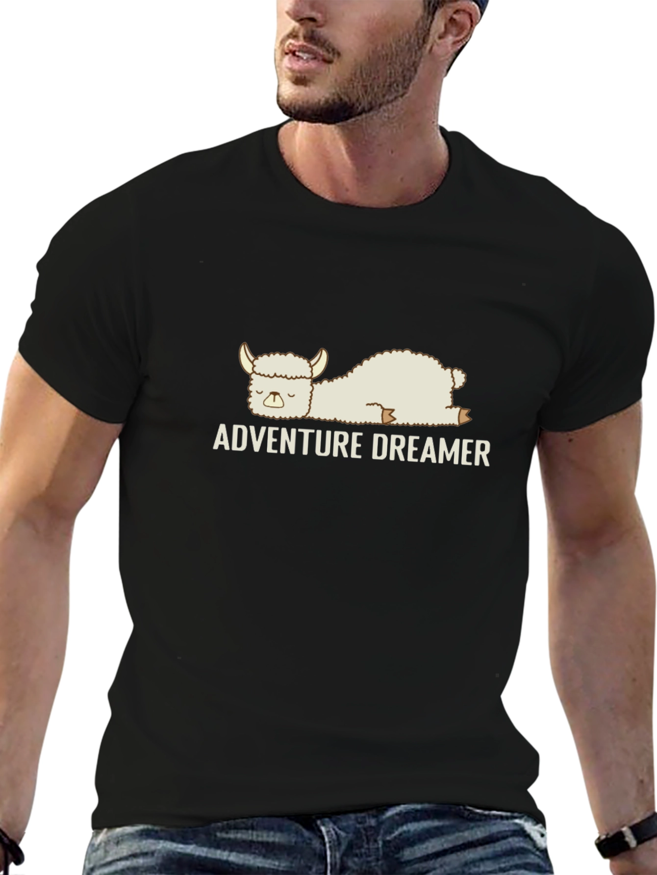 Adventure Dreamer Black T-Shirt - Soft Cotton Graphic Tee