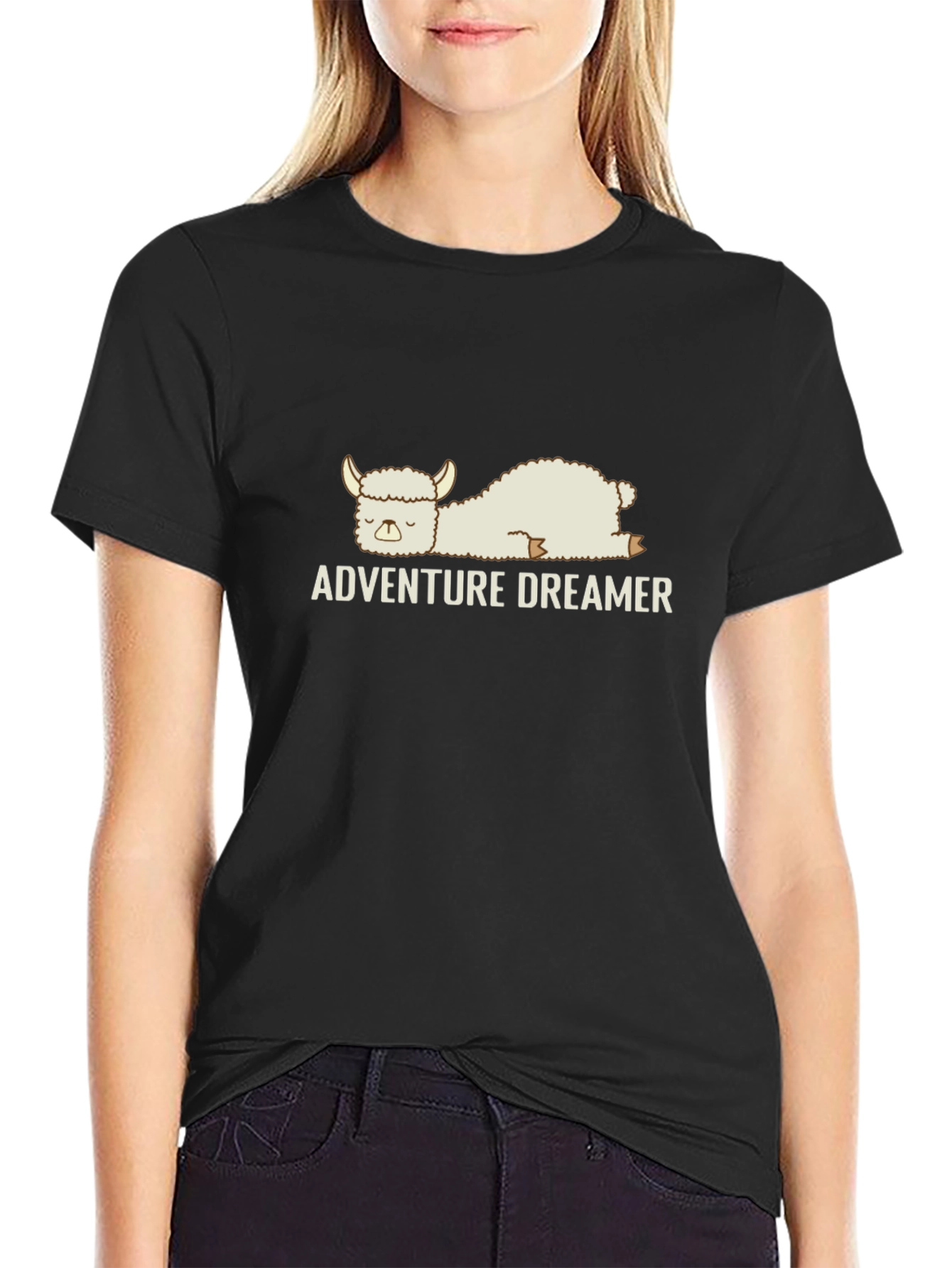 Adventure Dreamer Black T-Shirt - Soft Cotton Graphic Tee