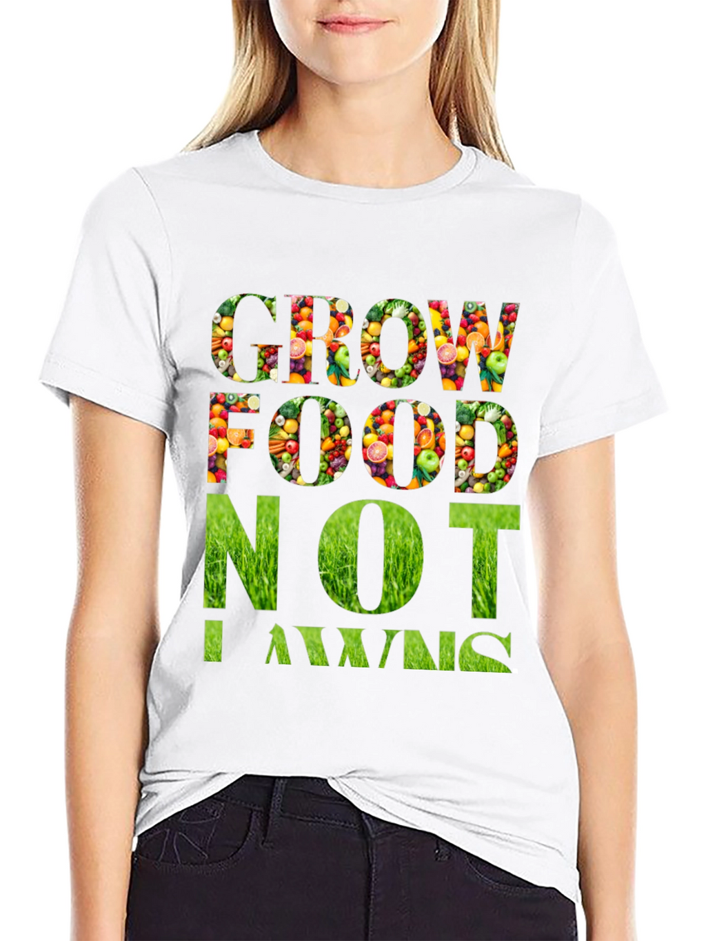 Grow Food Not Lawns Graphic T-Shirt
